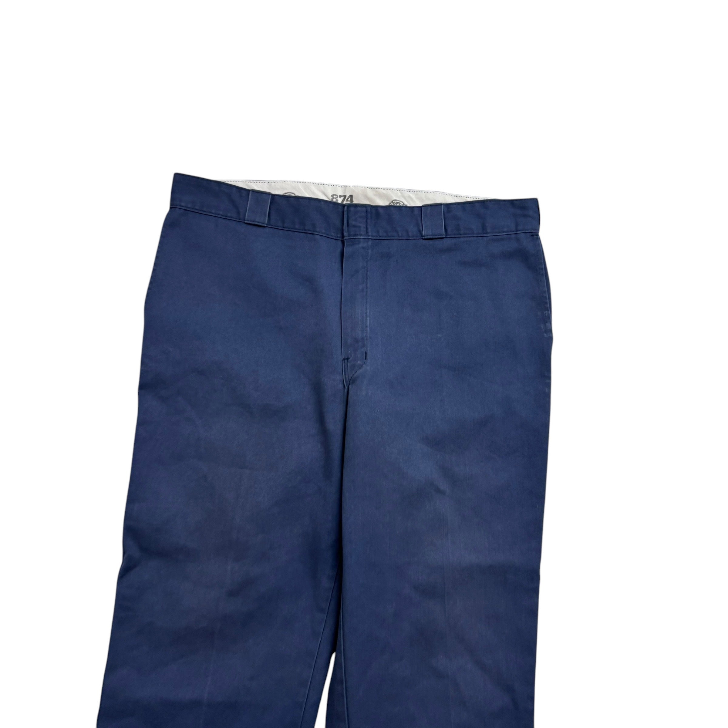 Dickies 874 Trousers W40 L29 Mens Blue Pants Original Straight Fit Workwear