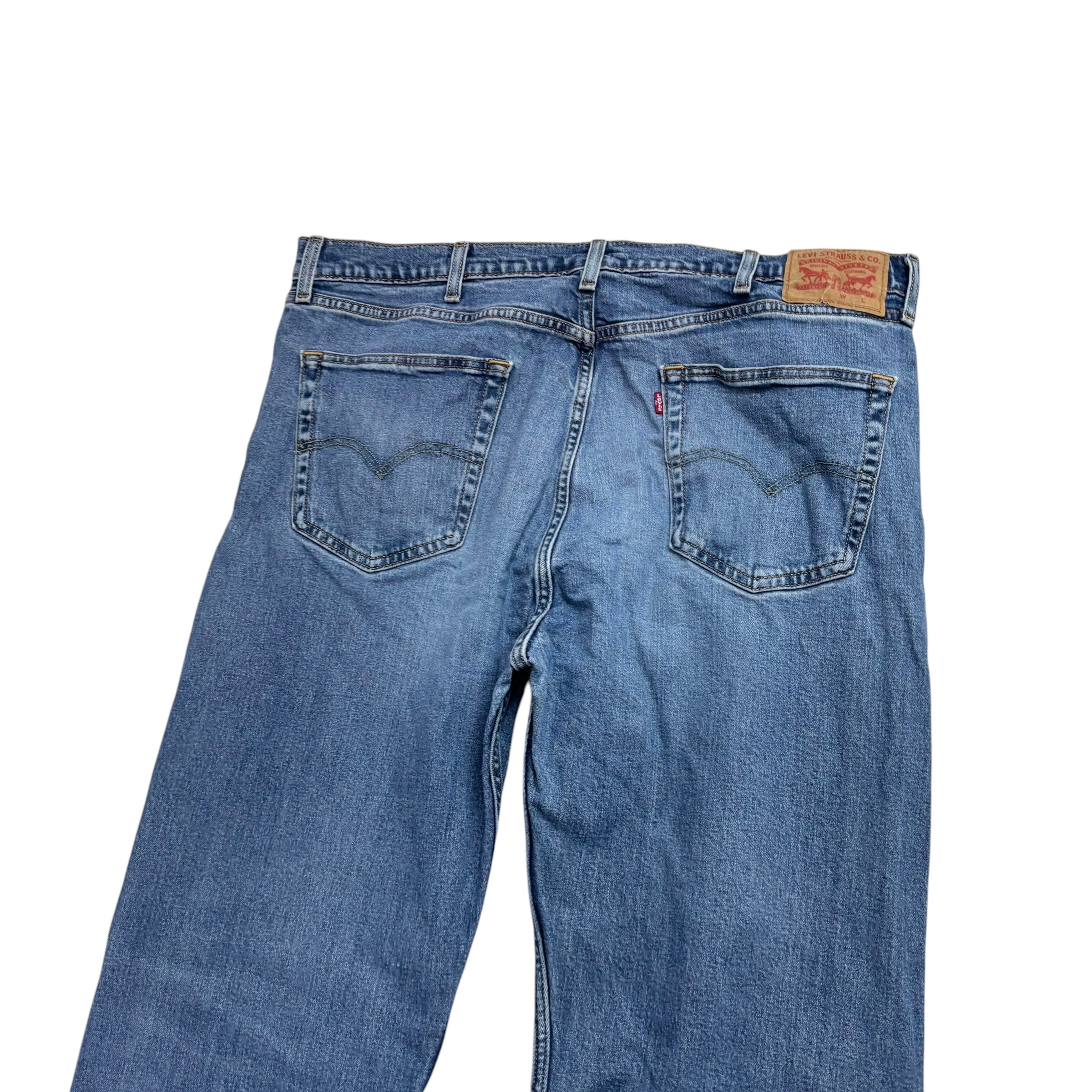 Levis 505 Jeans W40 L34 Mens Mid Blue Regular Straight Fit Stretch Denim