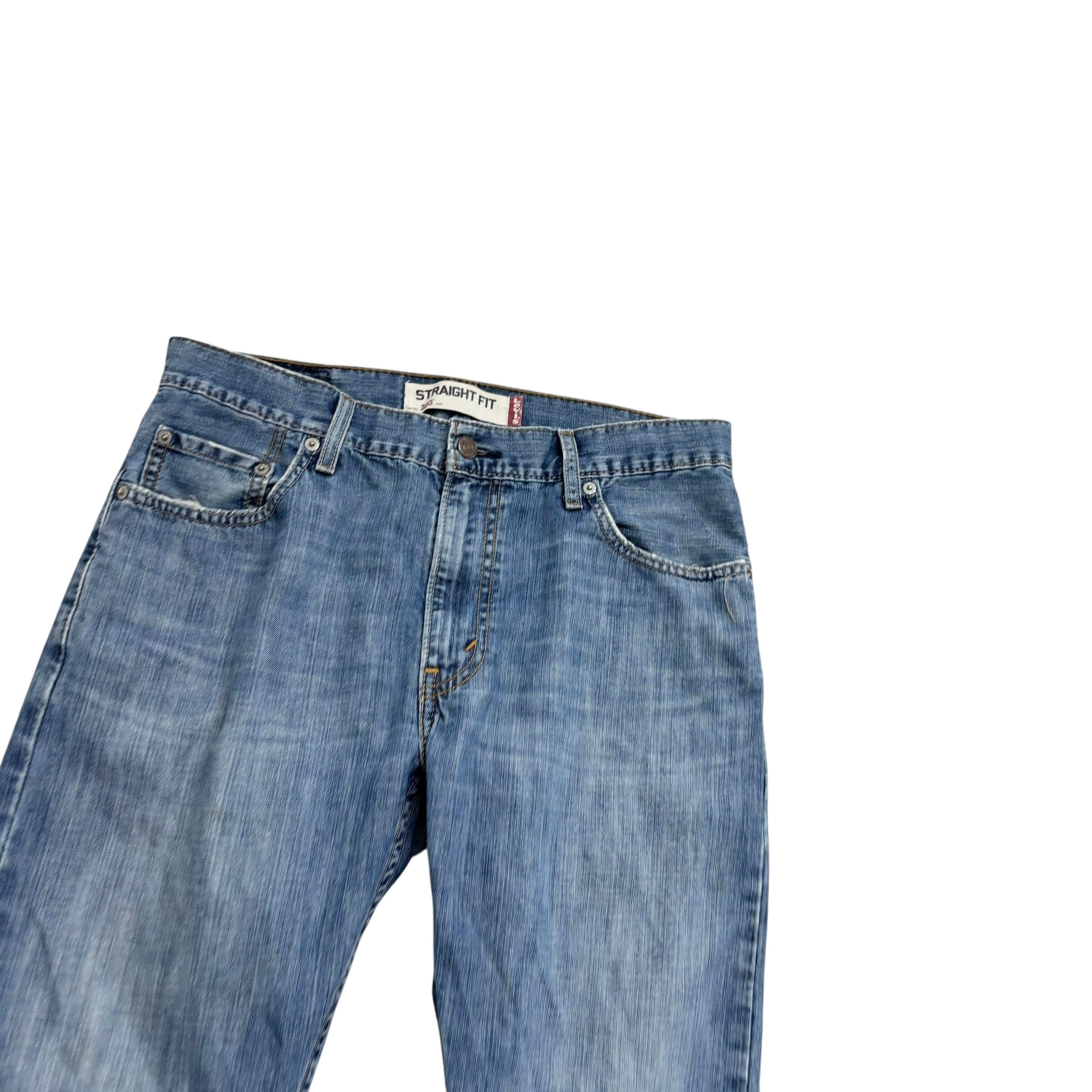 Levis 505 Jeans W30 L30 Mens Mid Blue Regular Straight Fit Vintage Denim (F)