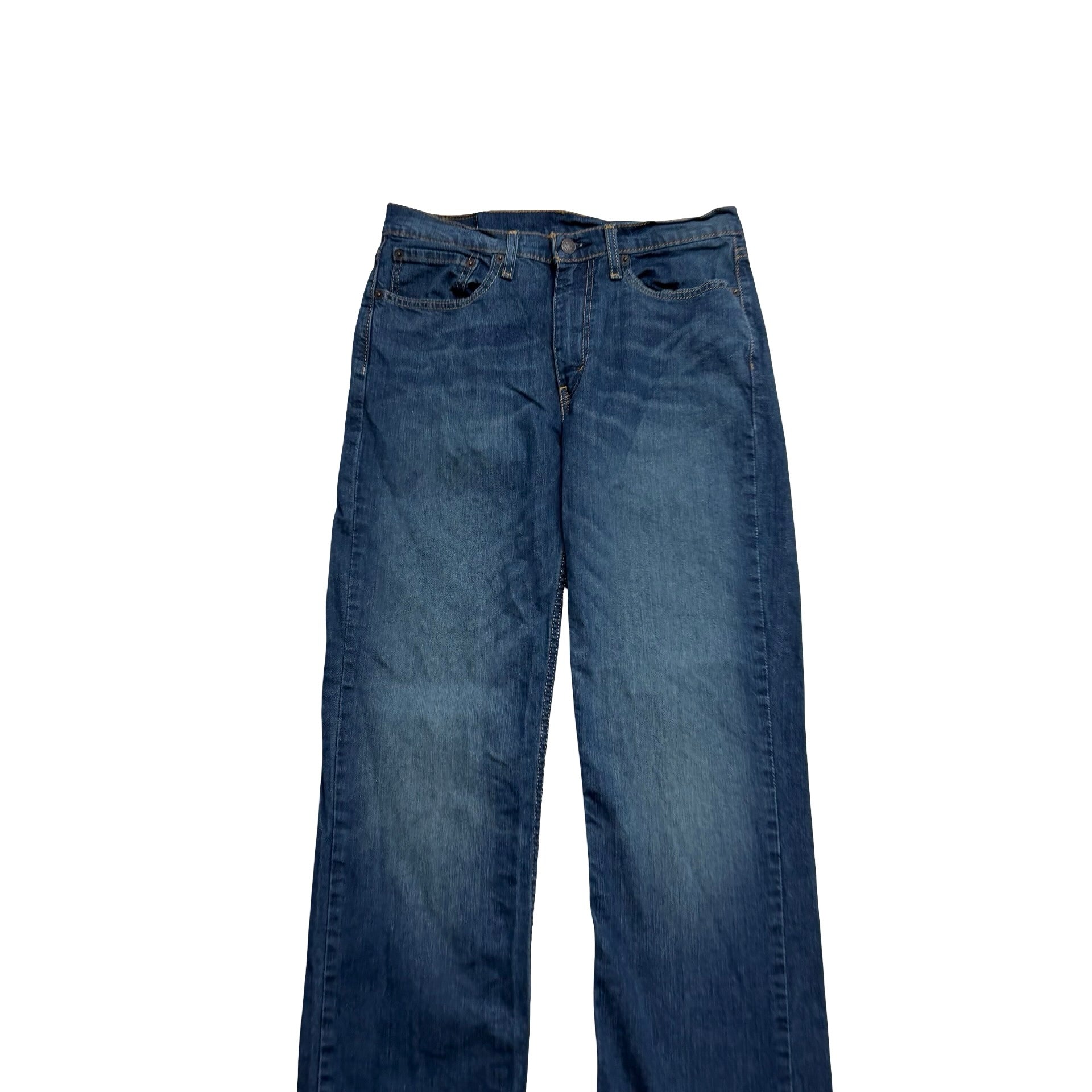 Levis 514 Jeans W32 L34 Mens Dark Blue Regular Straight Fit Stretch Denim (E)