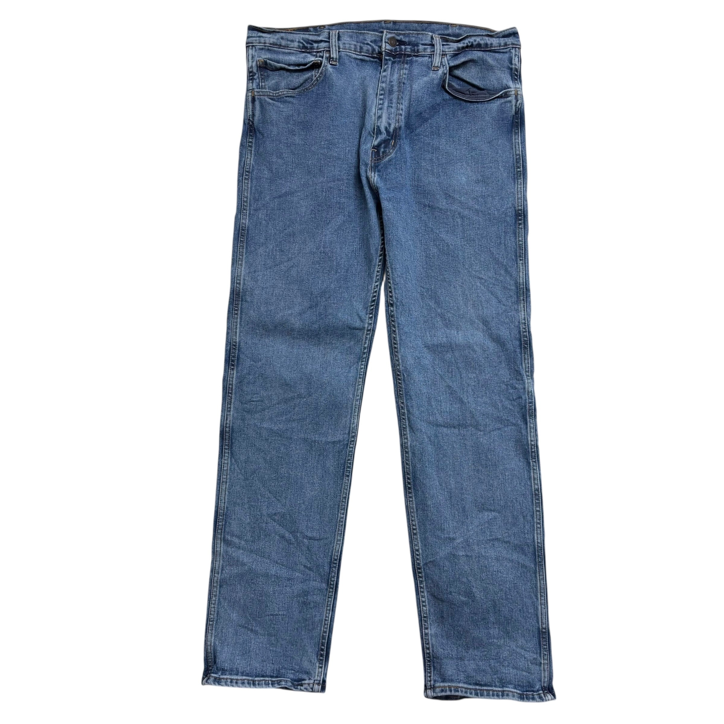 Levis Workwear Jeans W38 L33 Mens Mid Blue Regular Straight Fit Stretch Denim (E)