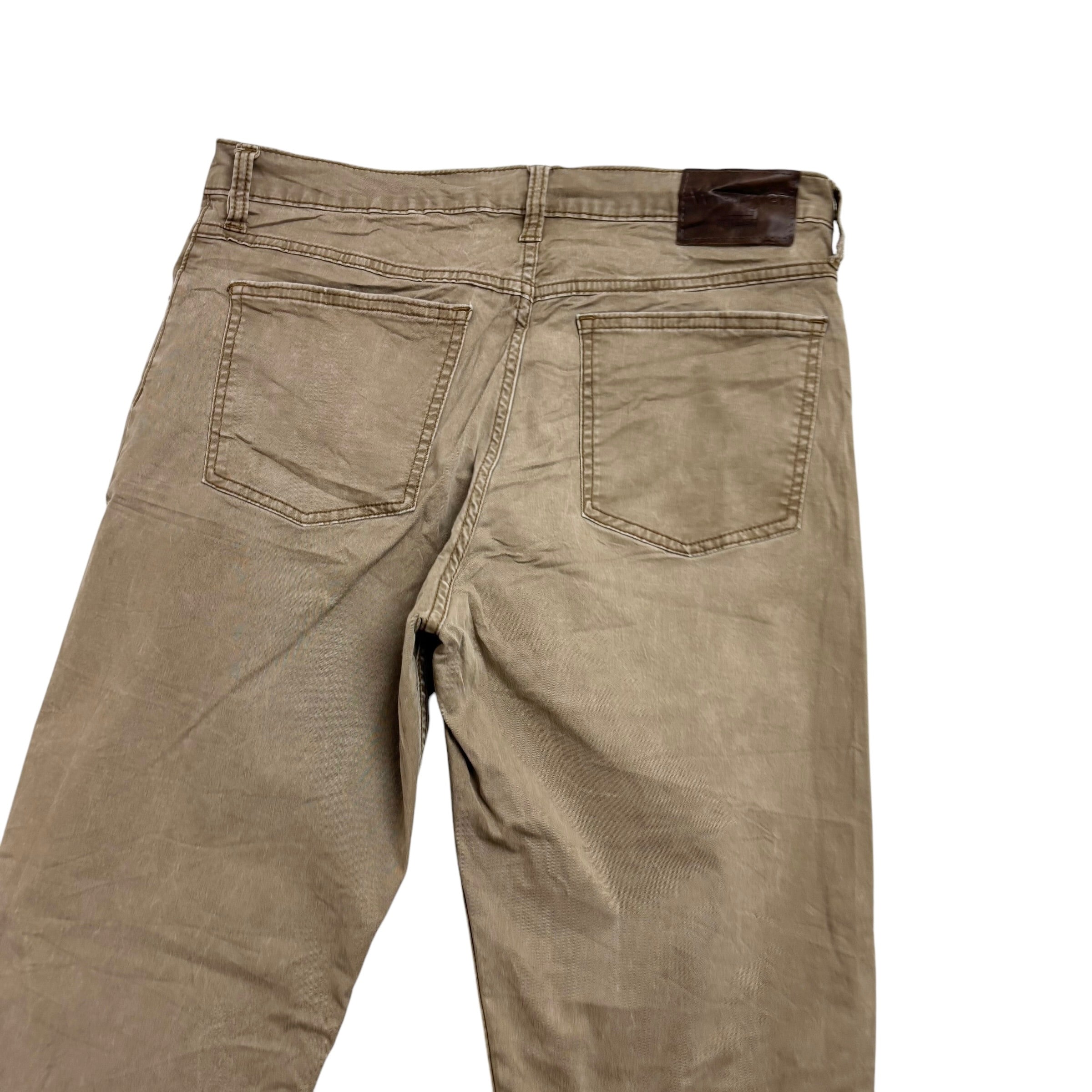 Wrangler Trousers W32 L32 Mens Brown Regular Straight Fit Stretch Pants