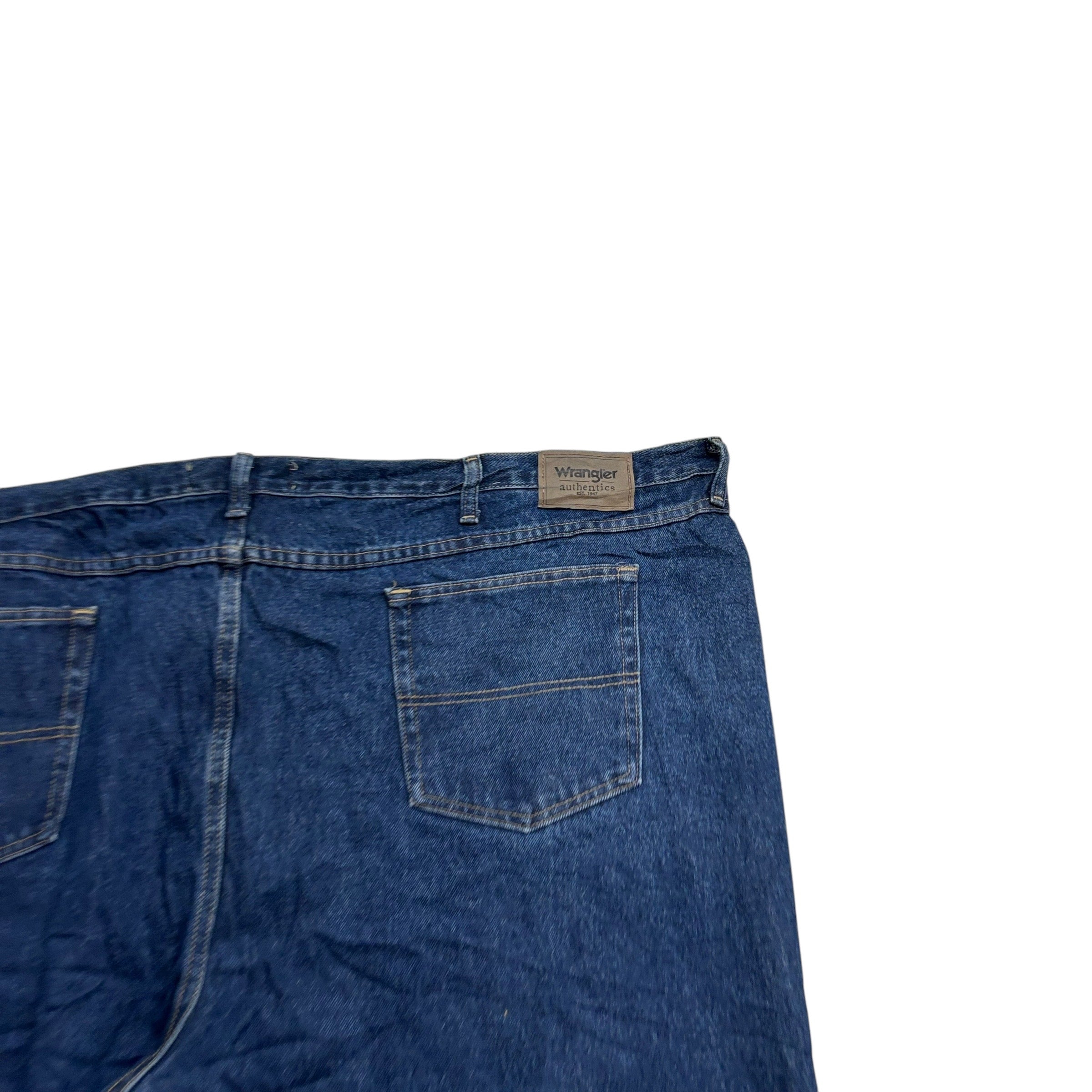 Wrangler Jeans W58 L32 Mens Dark Blue Relaxed Straight Fit Denim (E)
