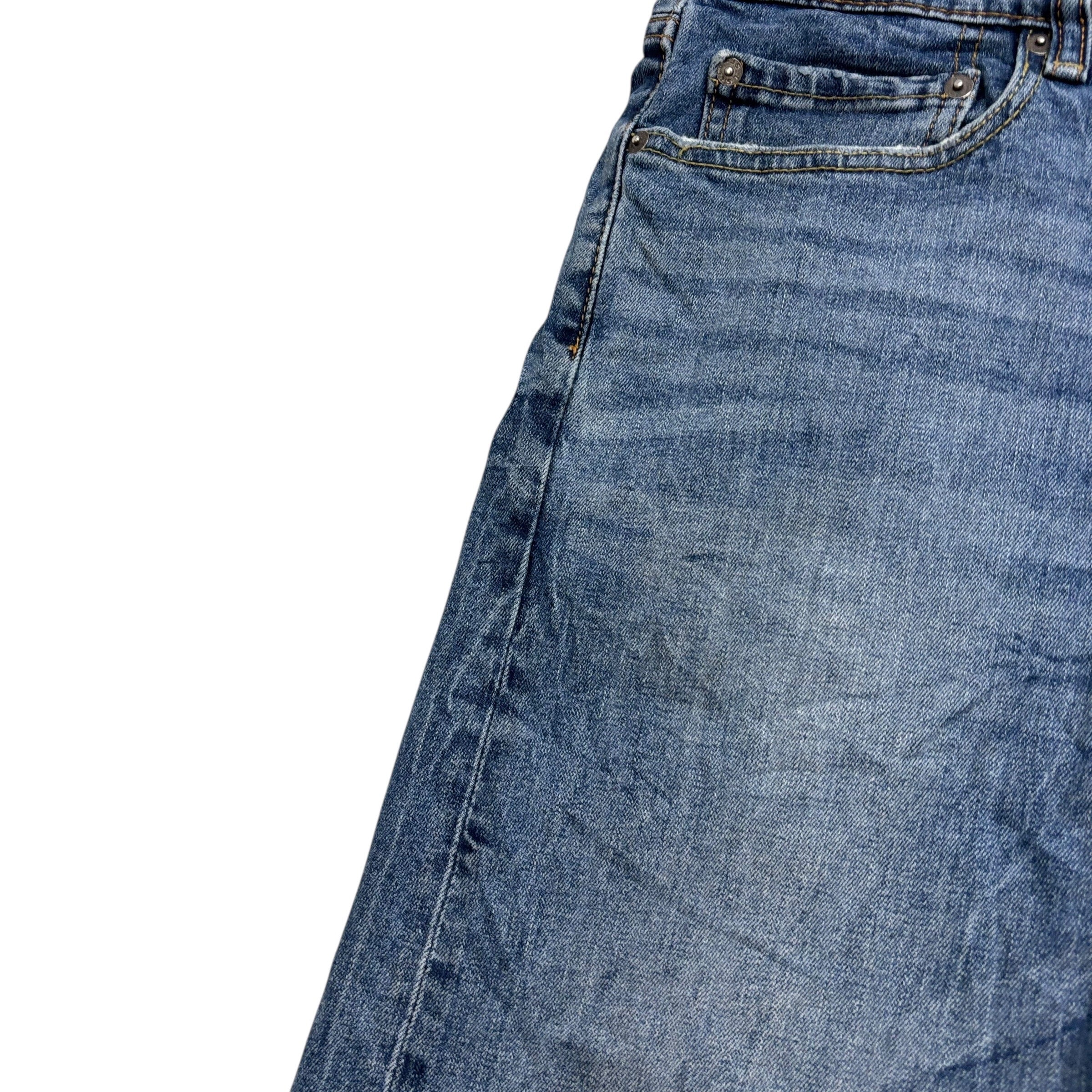 Levis 502 Jeans W40 L30 Mens Mid Blue Regular Tapered Fit Stretch Denim