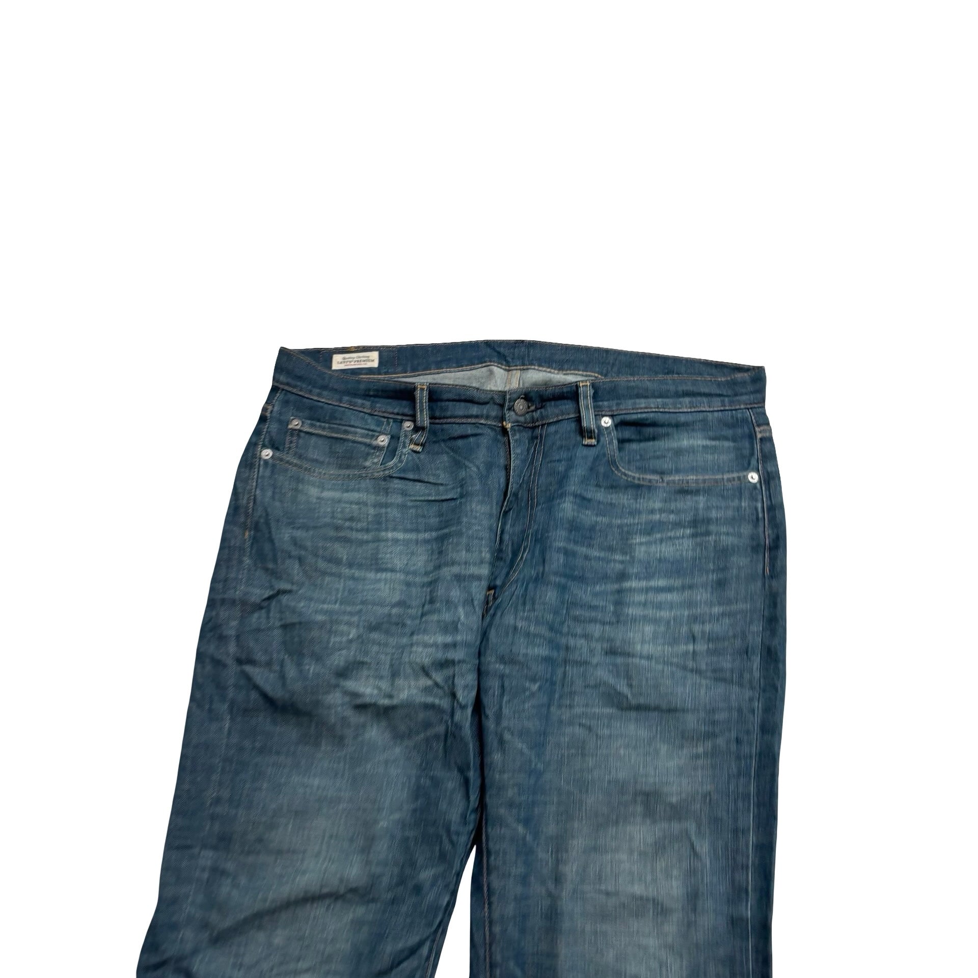 Levis 527 Jeans W38 L29 Mens Dark Blue Slim Bootcut Fit Stretch Denim (E)