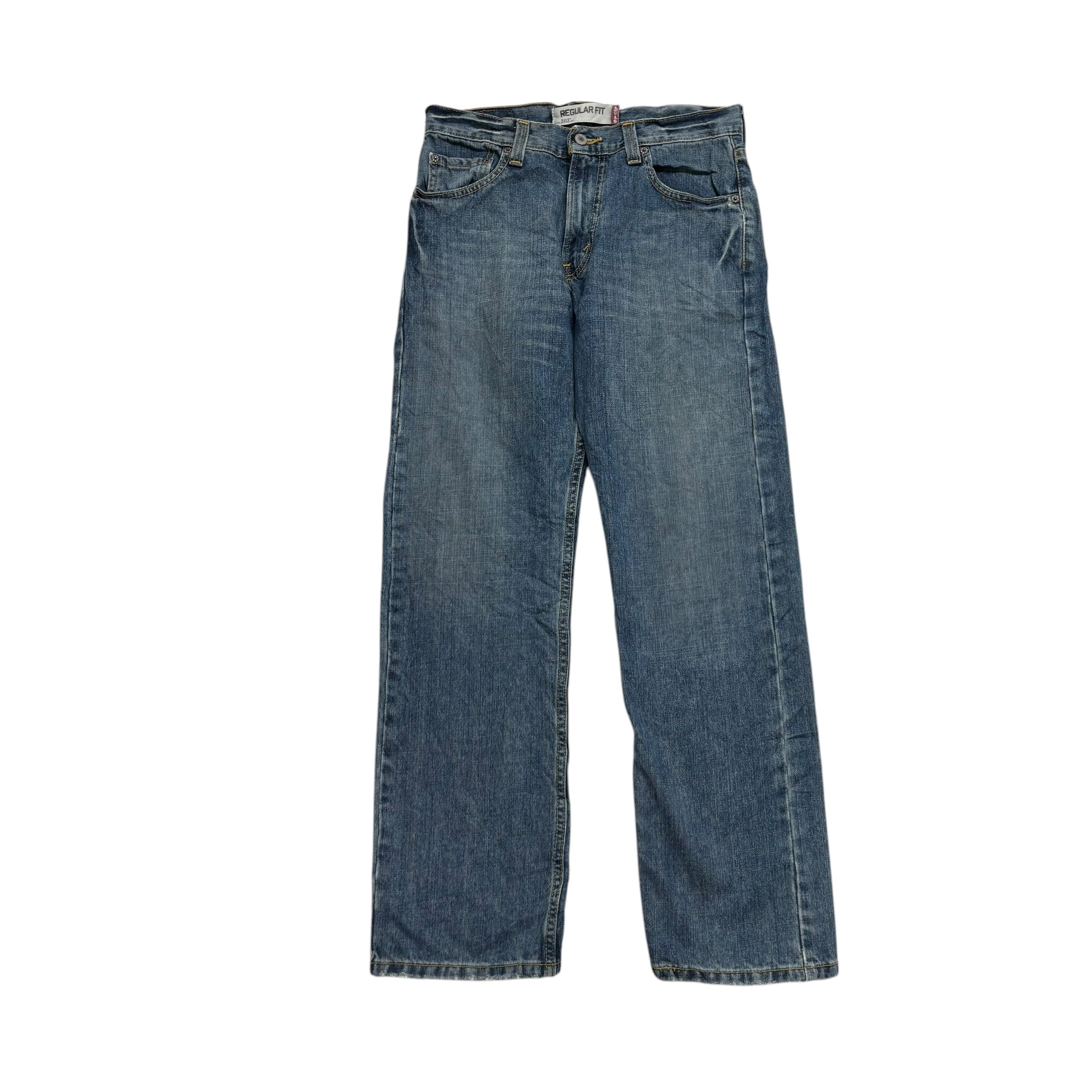 Levis 505 Jeans W30 L30 Mens Dark Blue Regular Straight Fit Vintage Denim
