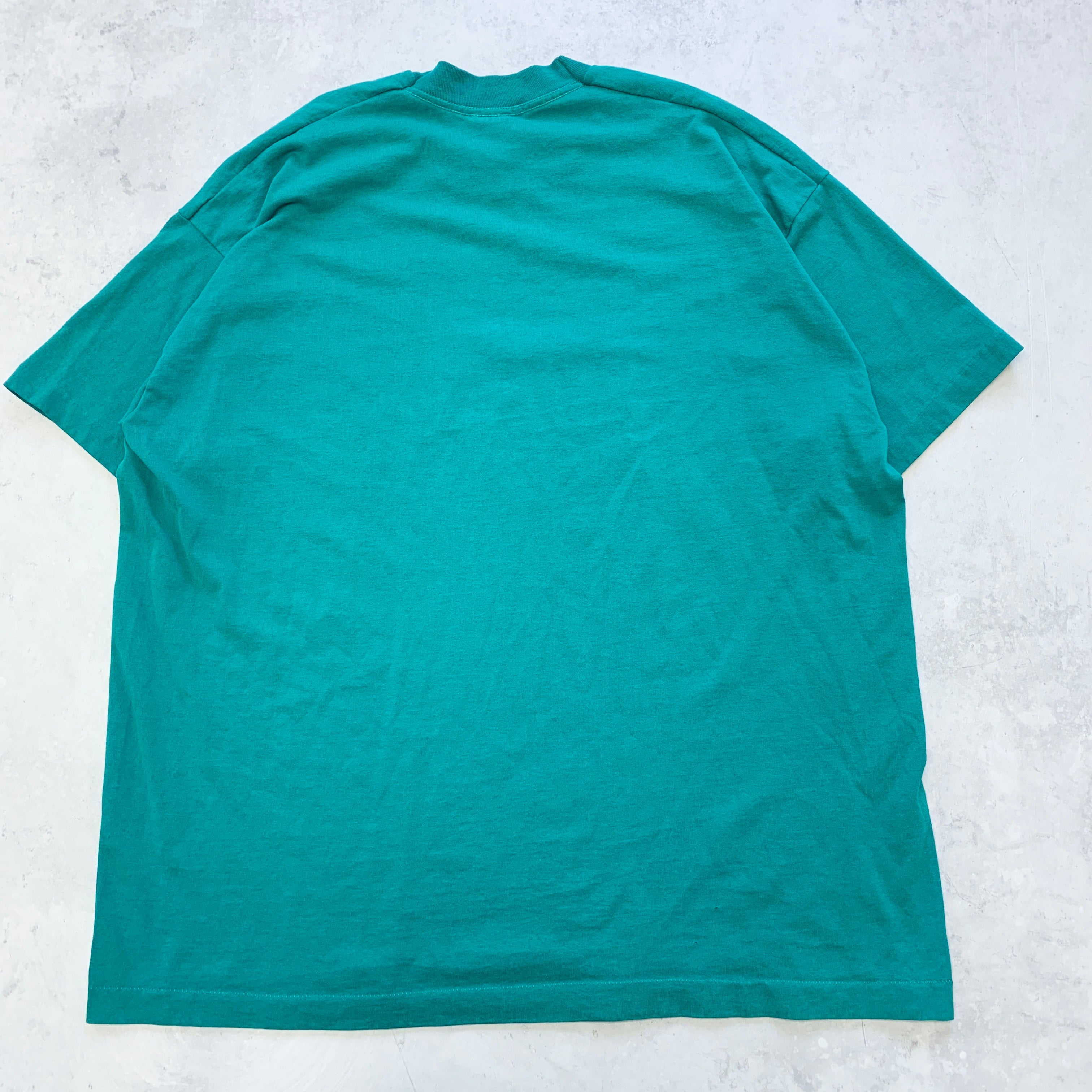 Vintage T Shirt Mens XXL Green Teal Single Stitch Graphic Print 90s Music