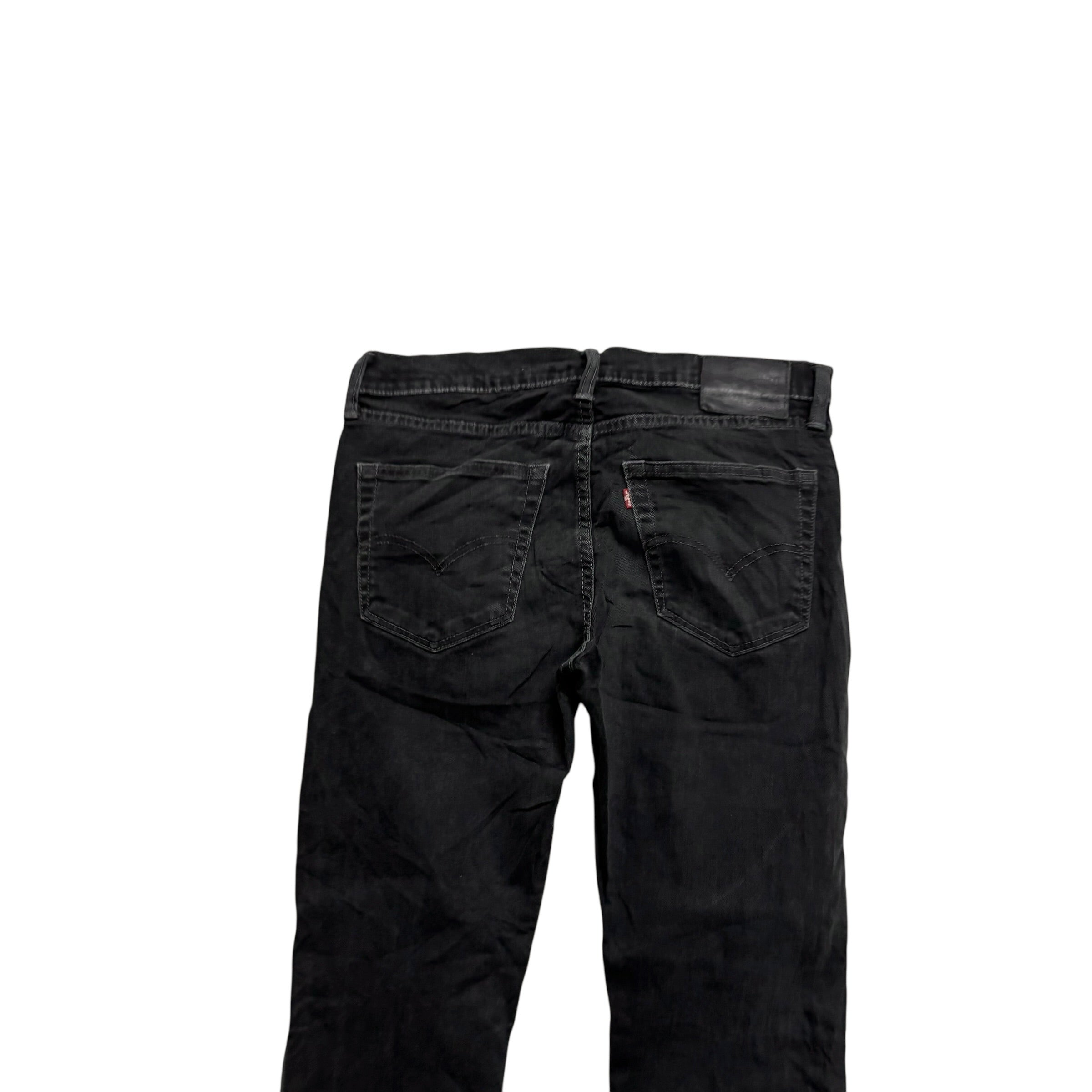 Levis 522 Jeans W32 L29 Mens Black Slim Tapered Fit Stretch Denim