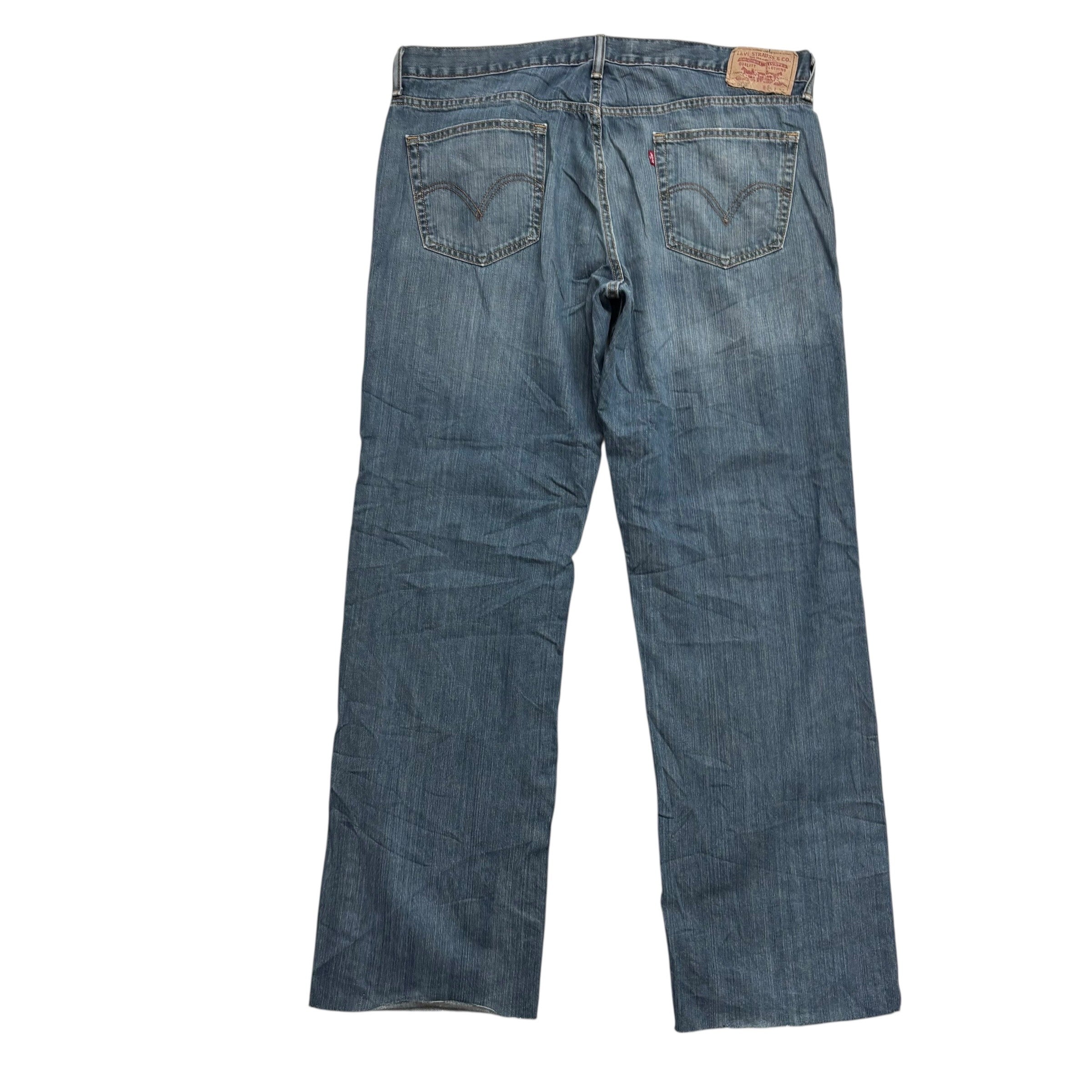 Levis 559 Jeans W36 L32 Mens Dark Blue Baggy Relaxed Straight Fit Vintage (F)