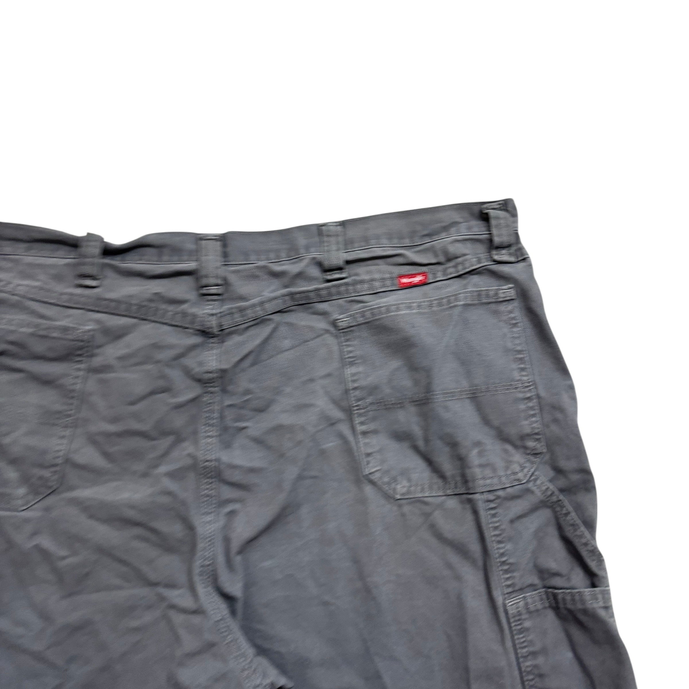 Wrangler Baggy Jorts W44 Mens Grey Canvas Shorts Relaxed Fit Carpenter