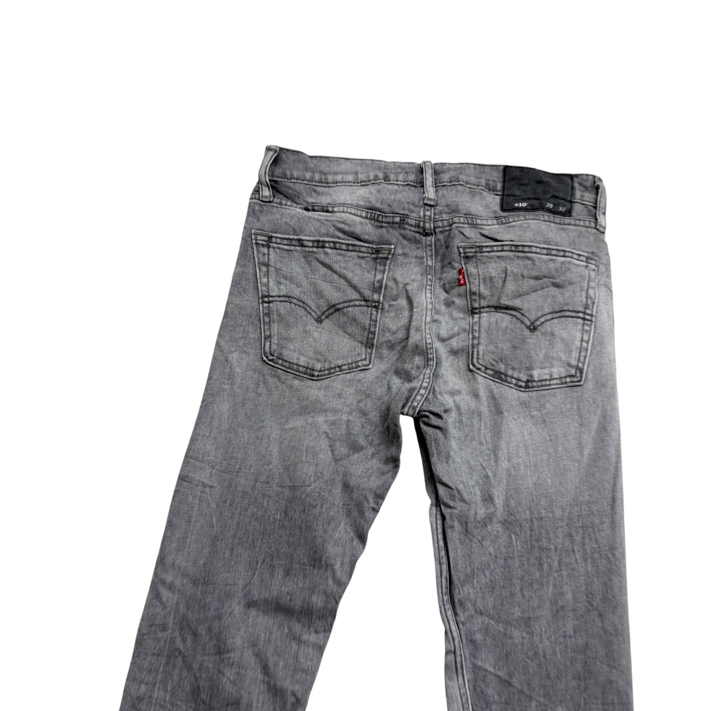 Levis 510 Jeans W29 L32 Mens Grey Skinny Fit Stretch Denim (E)