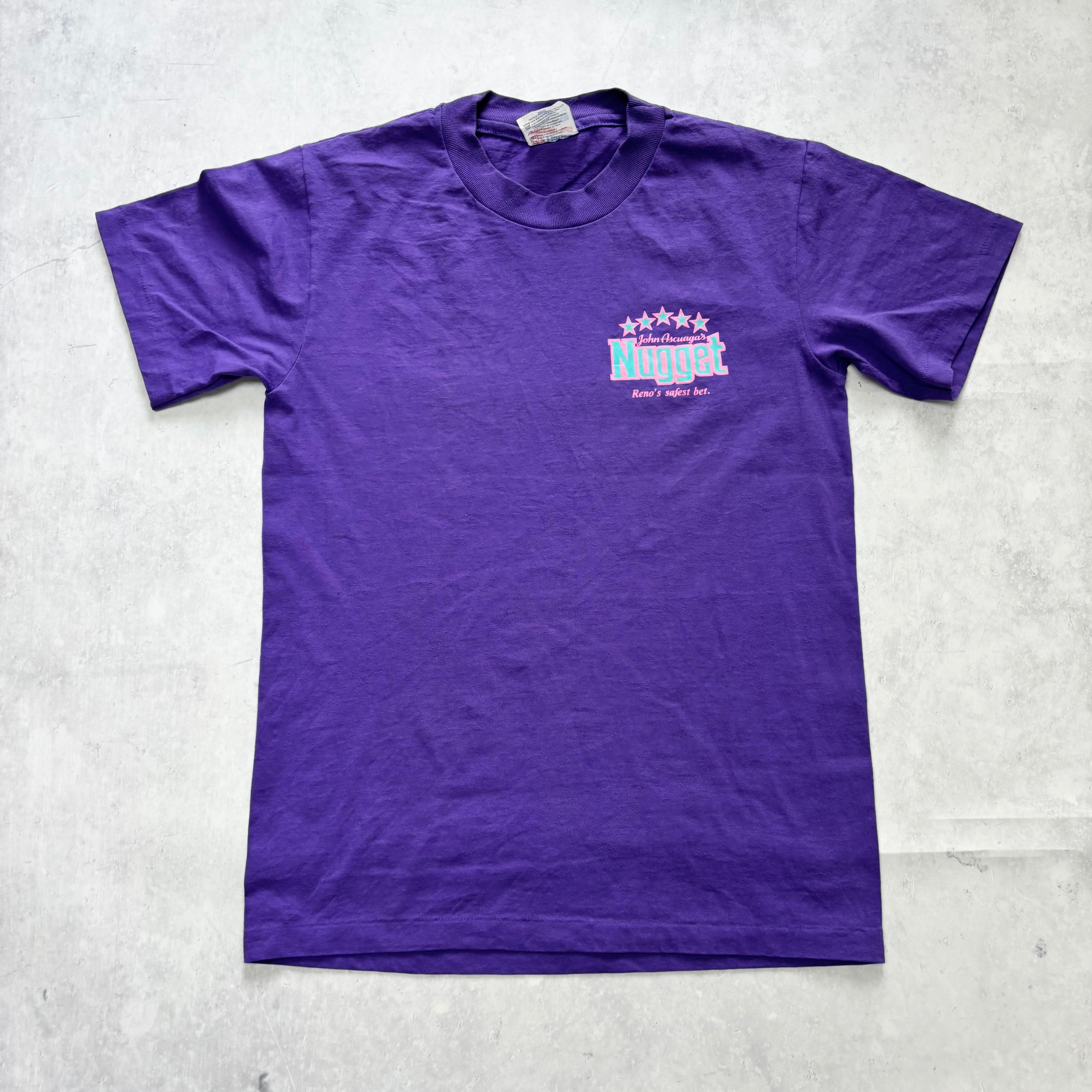 Vintage T Shirt Mens XS Purple Single Stitch Graphic Print 90s USA (E)