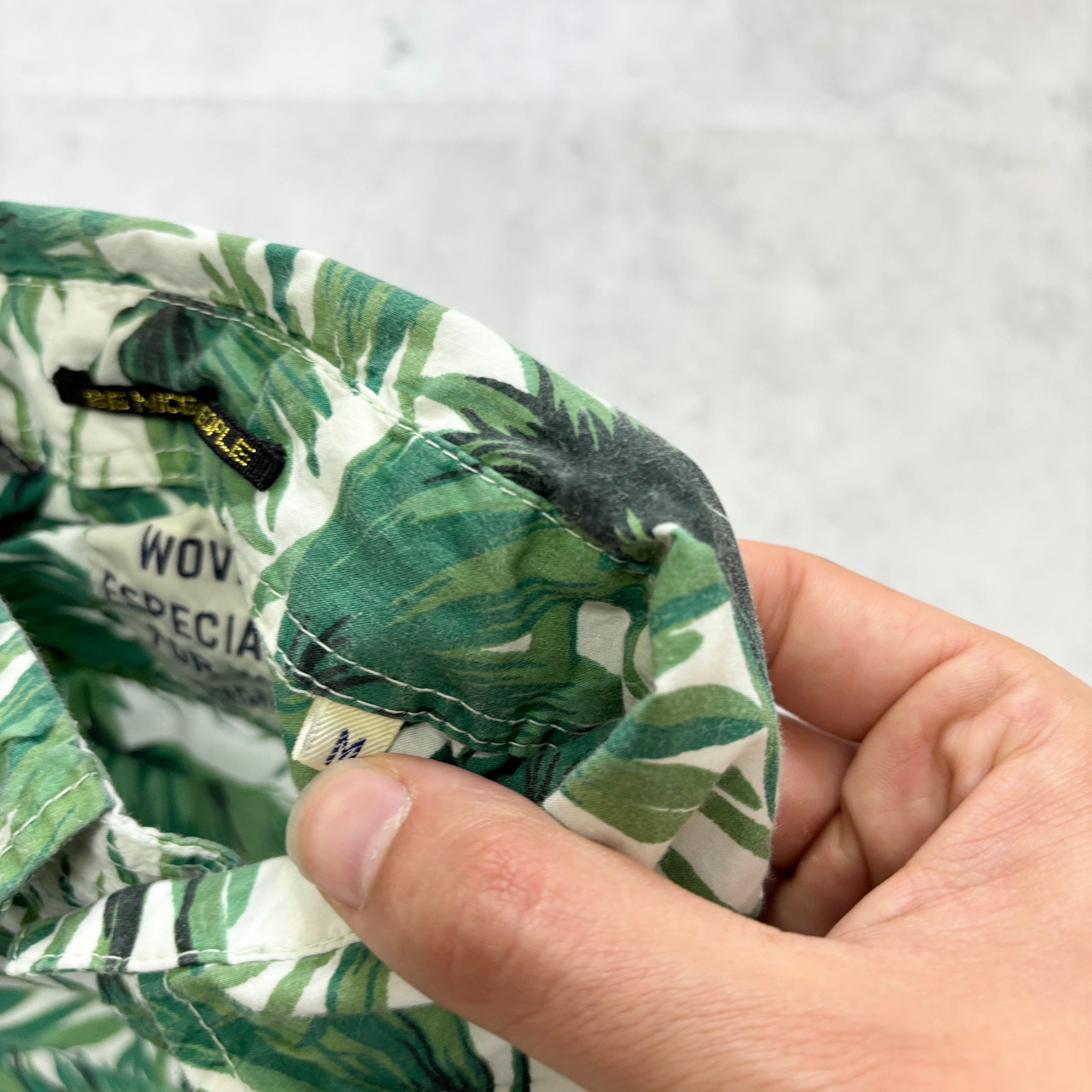 Scotch & Soda Shirt Womens Medium Green Floral Long Sleeve Cotton (E)