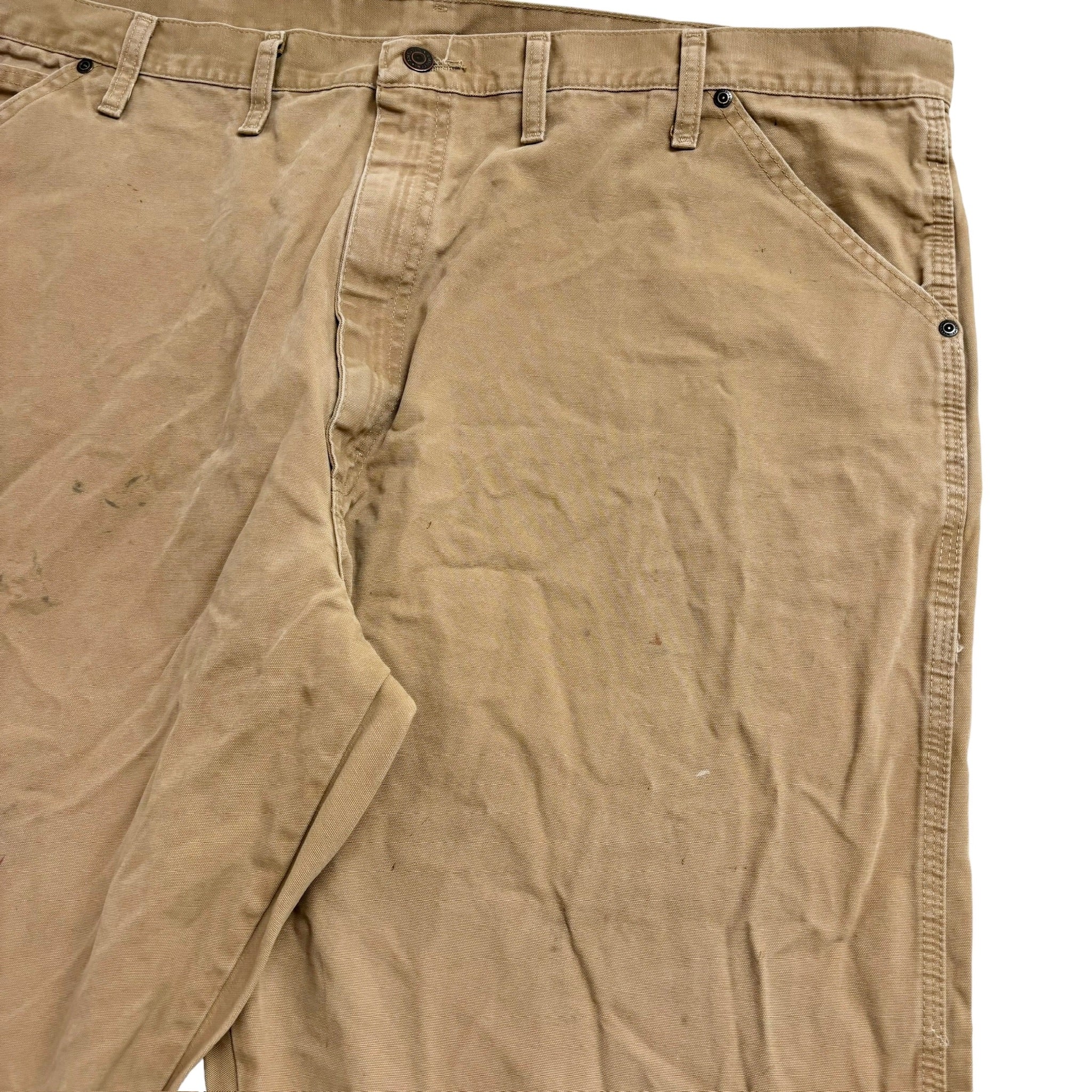 Wrangler Carpenter Pants W42 L32 Mens Tan Beige Baggy Relaxed Straight Fit