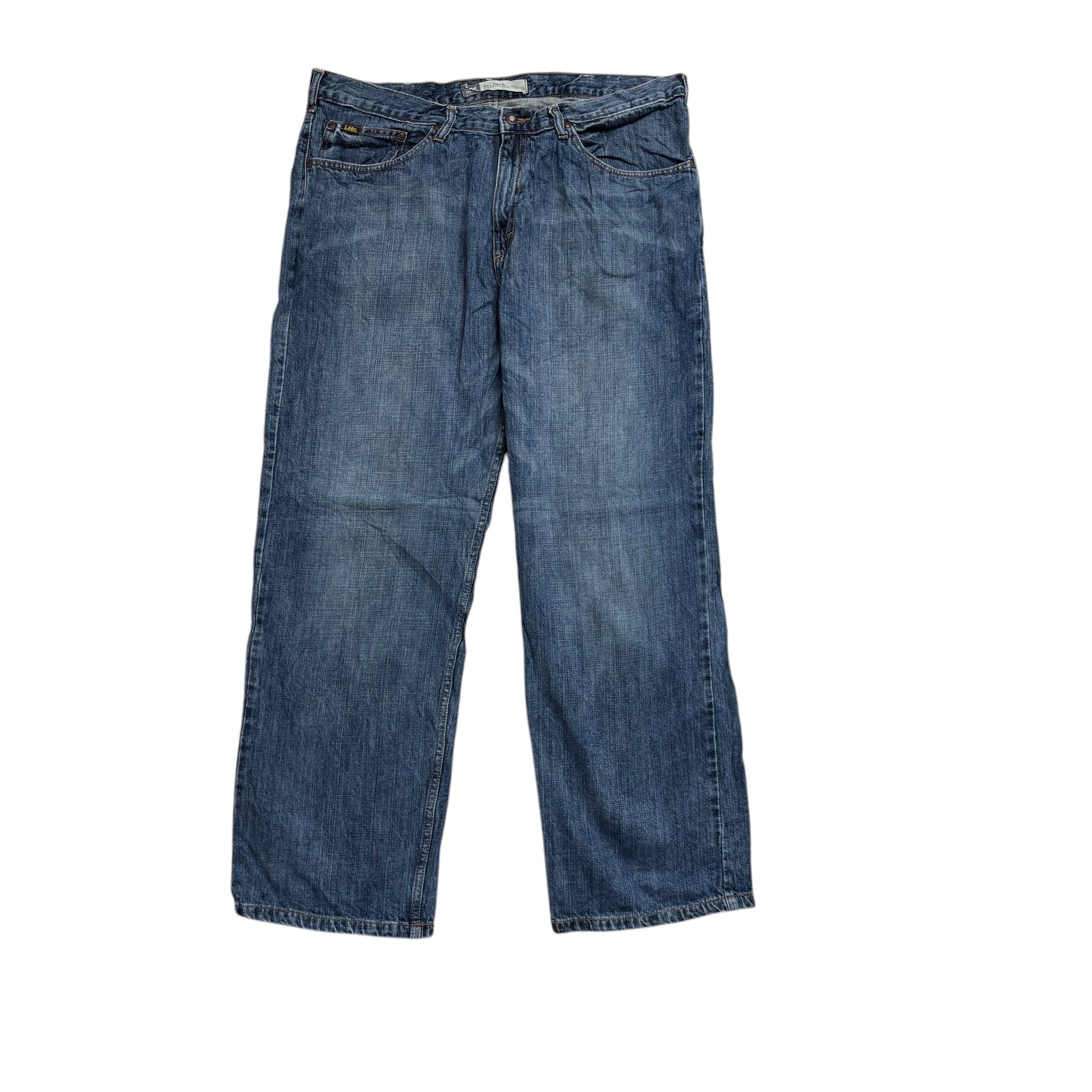 Lee Jeans W38 L30 Mens Mid Blue Baggy Relaxed Straight Fit Denim (E)