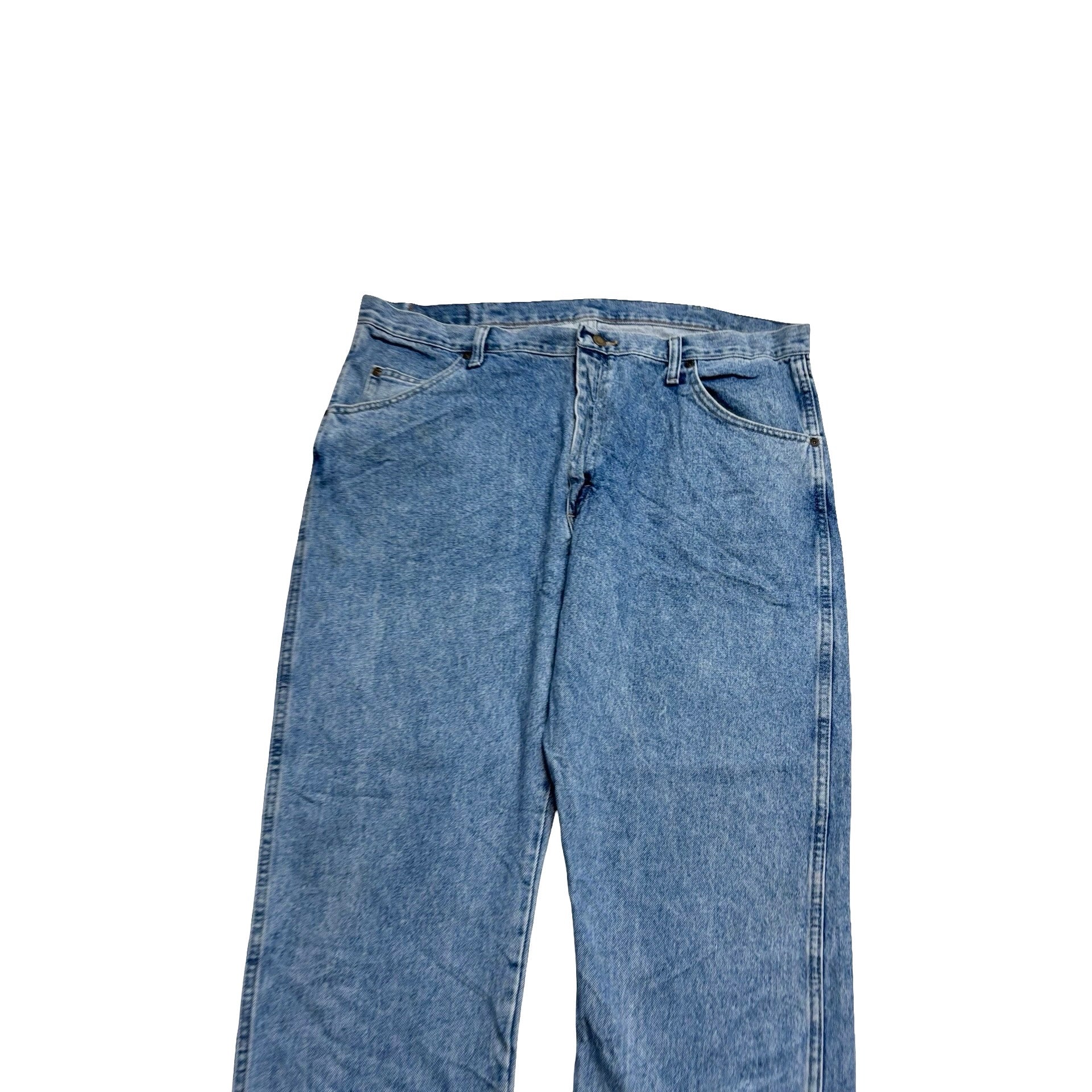 Wrangler Jeans W40 L30 Mens Light Blue Regular Straight Fit Denim (E)