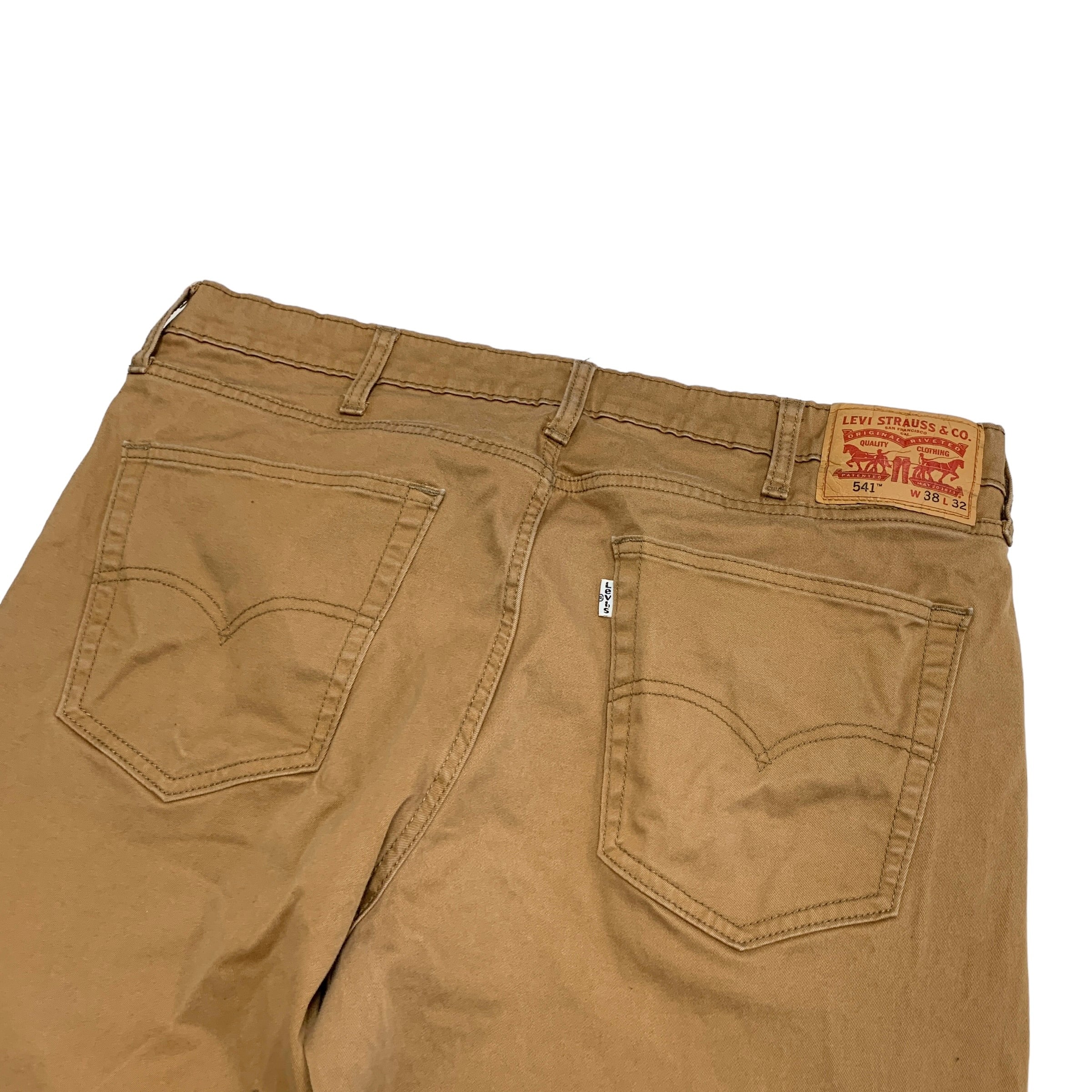 Levis 541 Trousers W38 L31 Mens Golden tan Athletic Taper Fit Stretch Pants