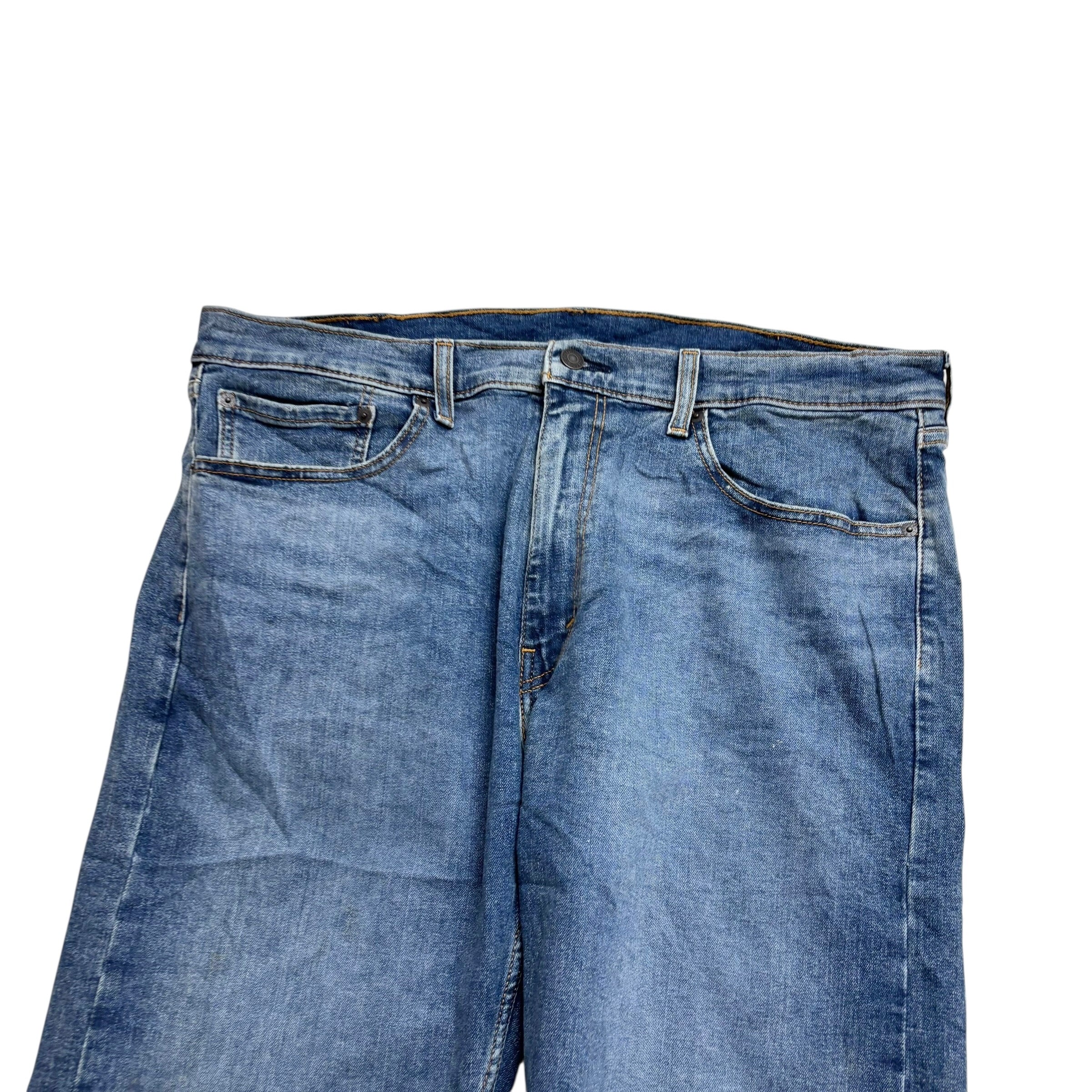 Levis 506 Jeans W38 L30 Mens Mid Blue Regular Straight Fit Stretch Denim (E)