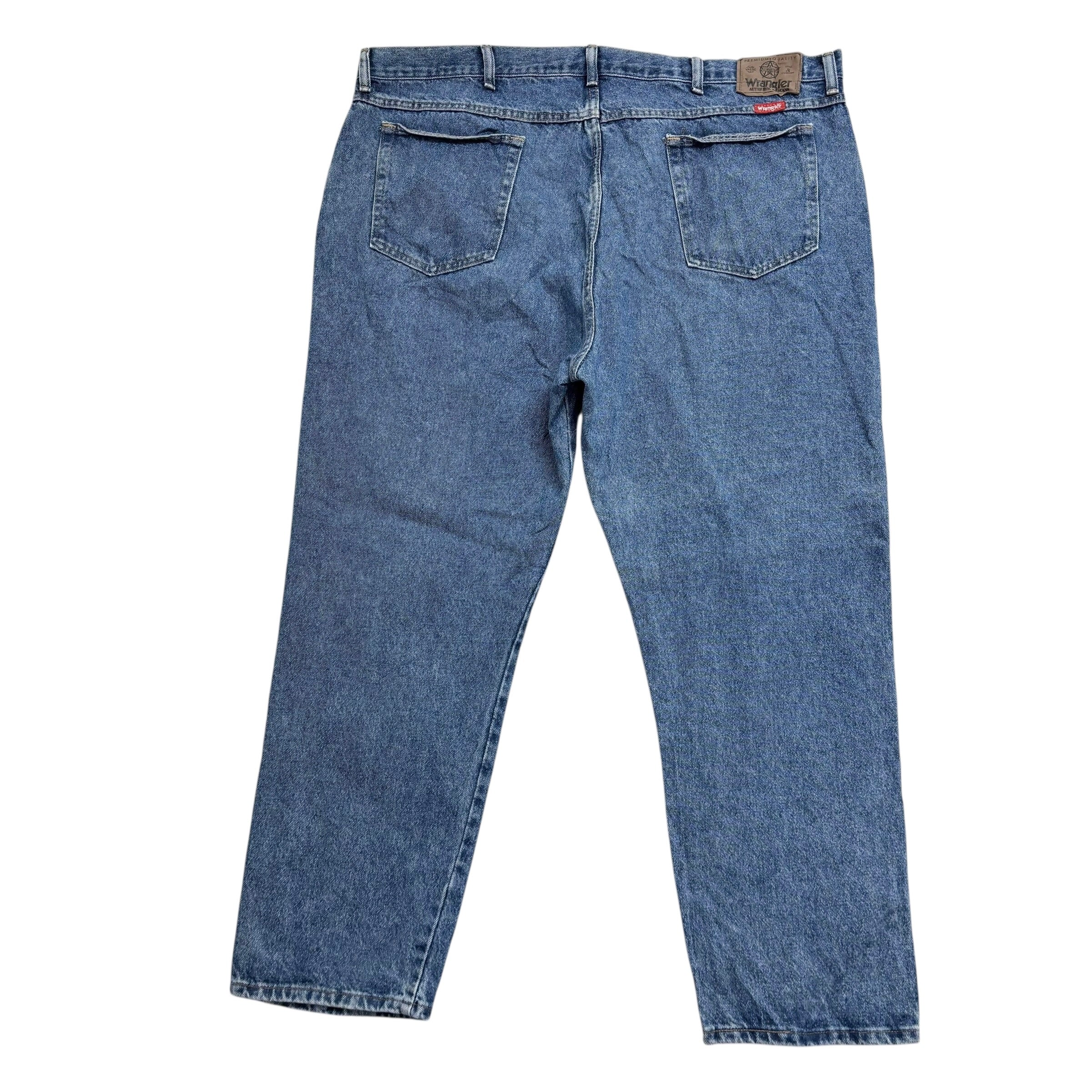 Wrangler Jeans W42 L30 Mens Mid Blue Regular Straight Fit Vintage Denim