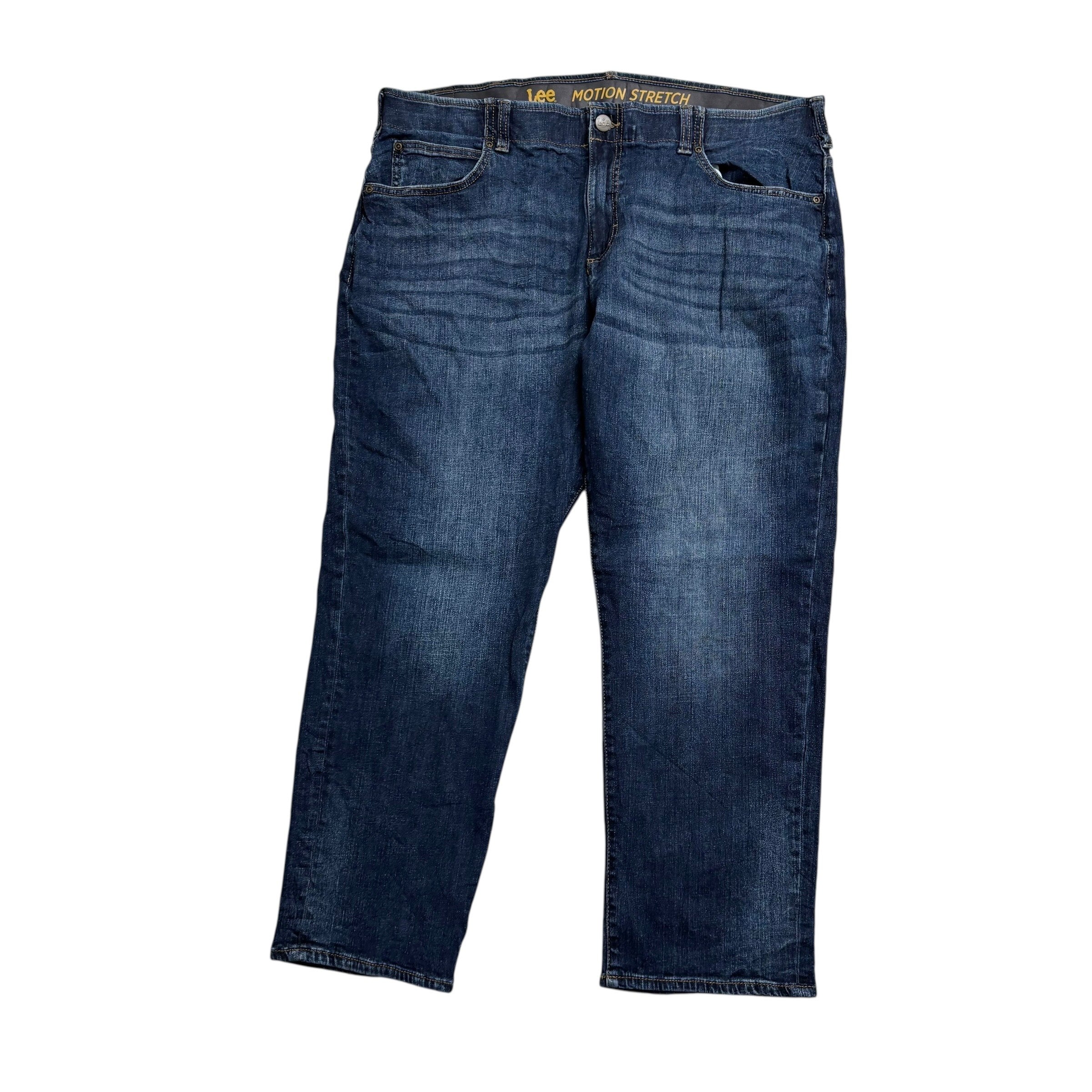 Lee Jeans W40 L29 Mens Dark Blue Regular Tapered Fit Stretch Denim (E)