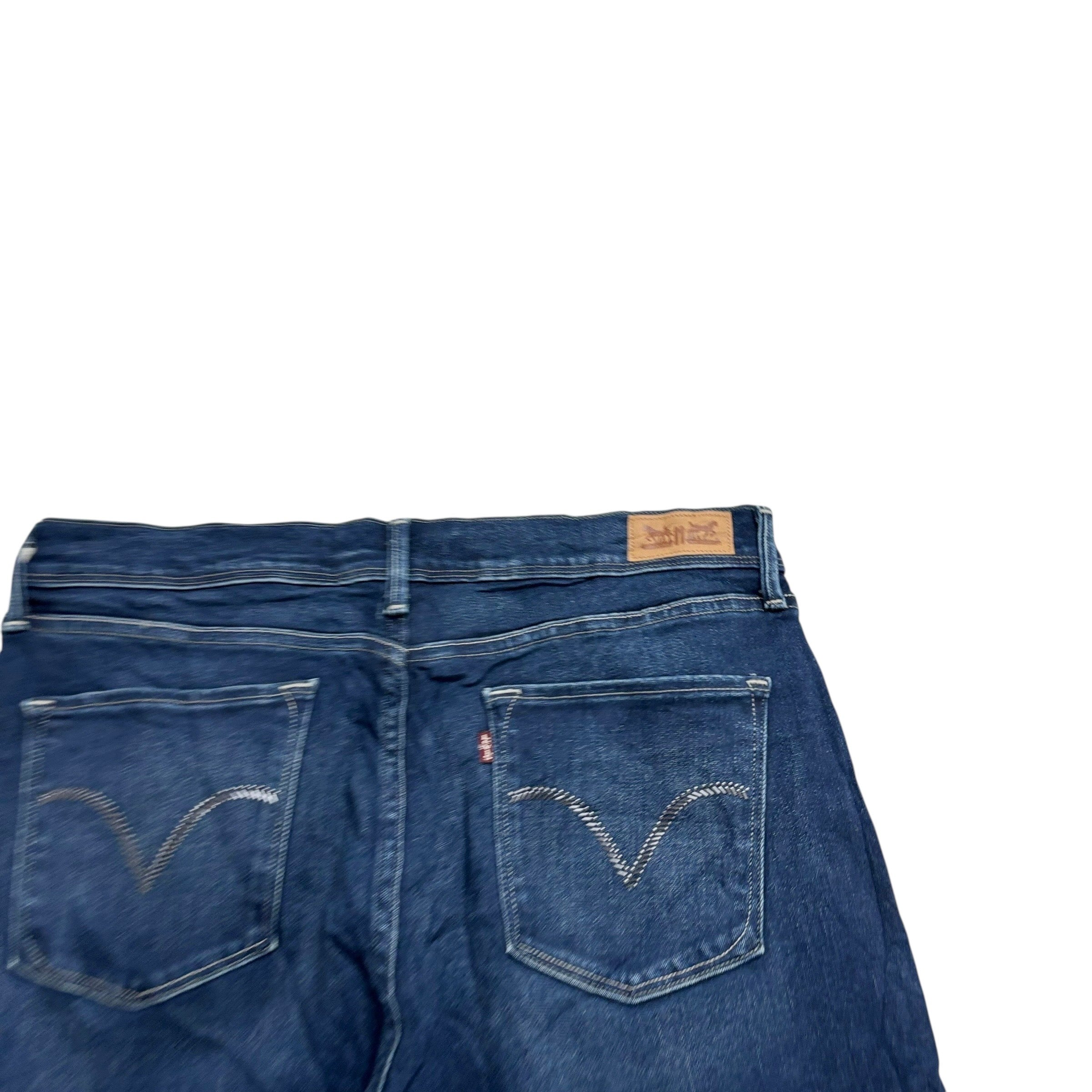 Levis 512 Jeans W32 L30 Womens Skinny Fit Dark Blue Stretch Denim (E)