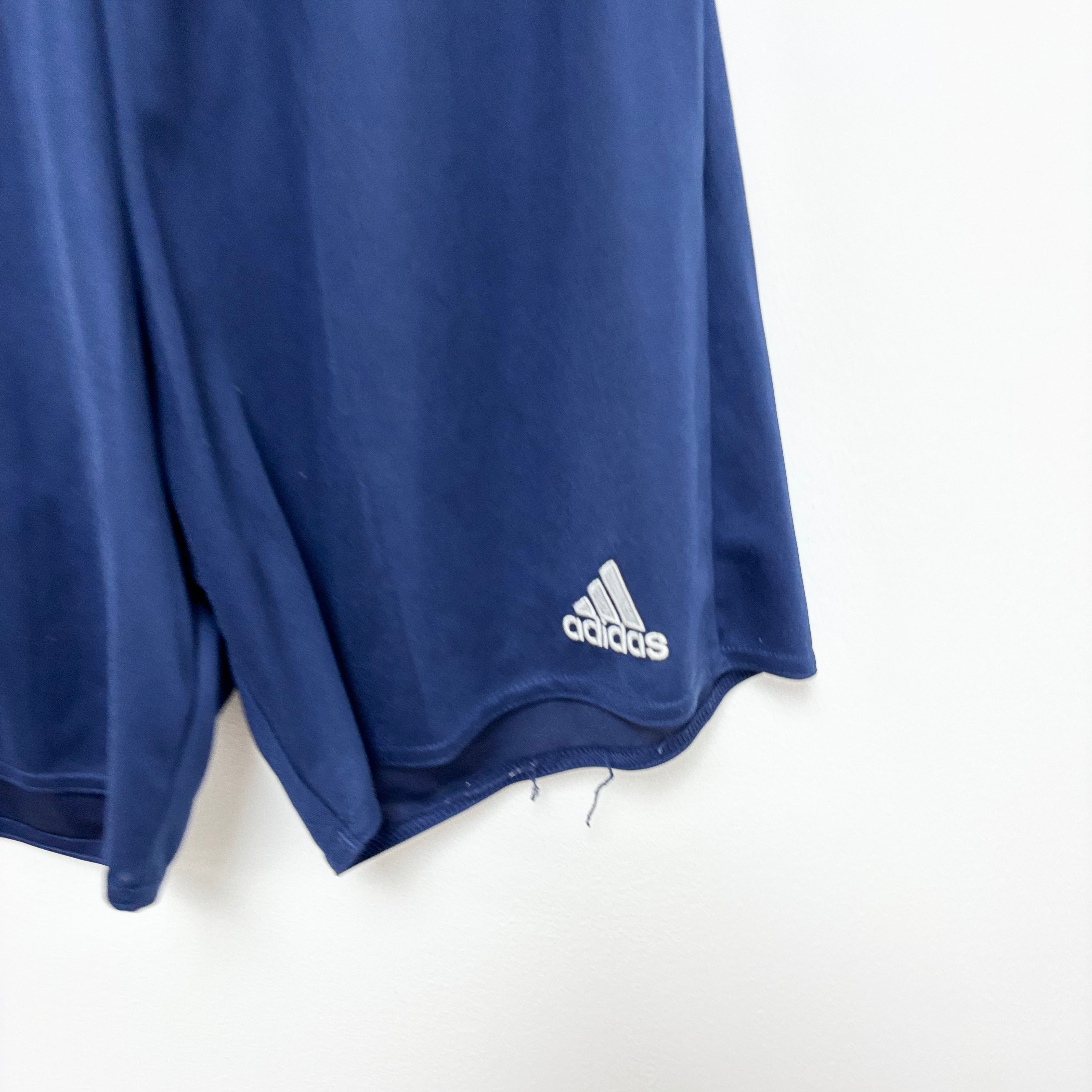 Adidas Shorts Mens Medium Navy Blue Sports Running Gym Athletic (E)