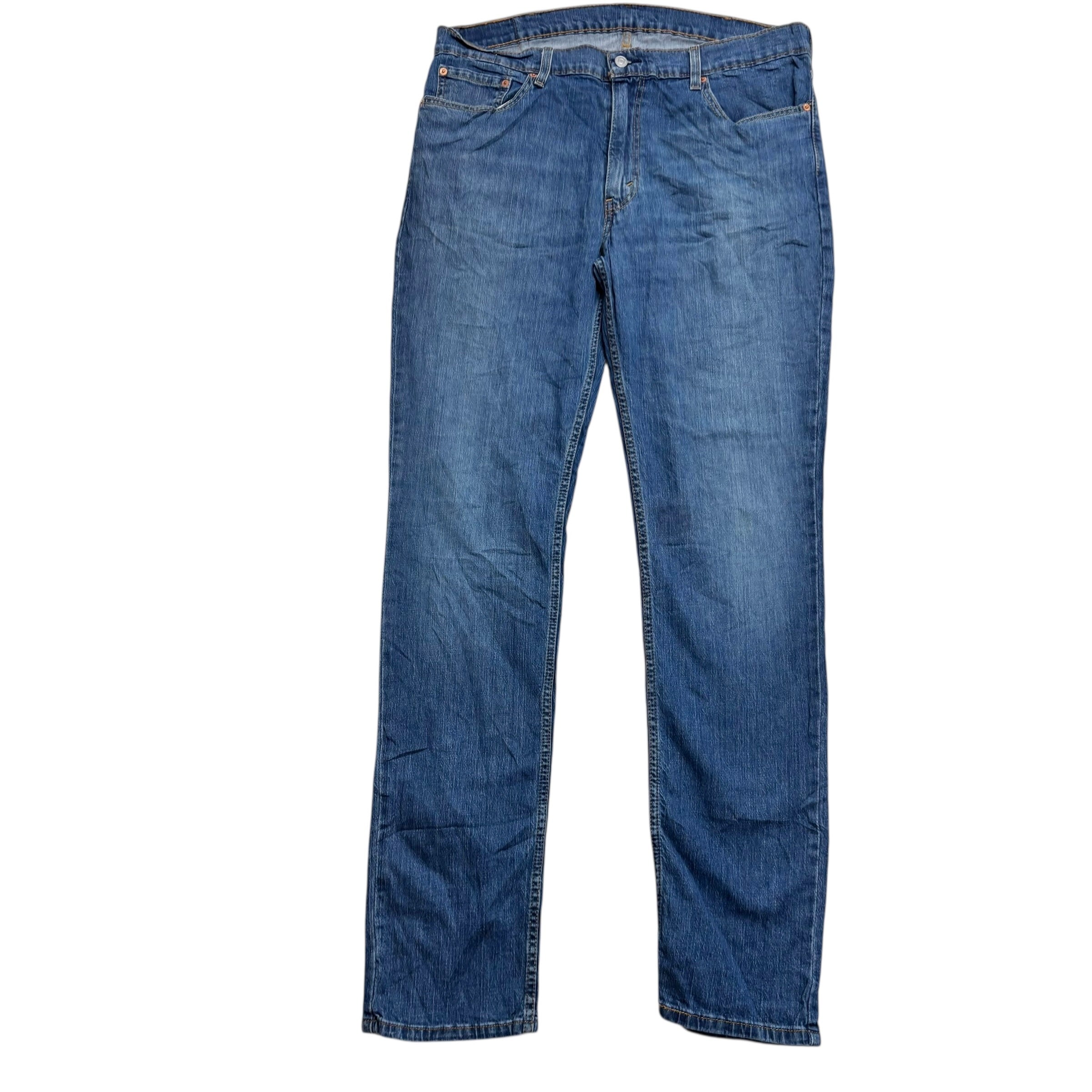 Levis 511 Jeans W38 L36 Mens Mid Blue Slim Fit Stretch Denim (E)