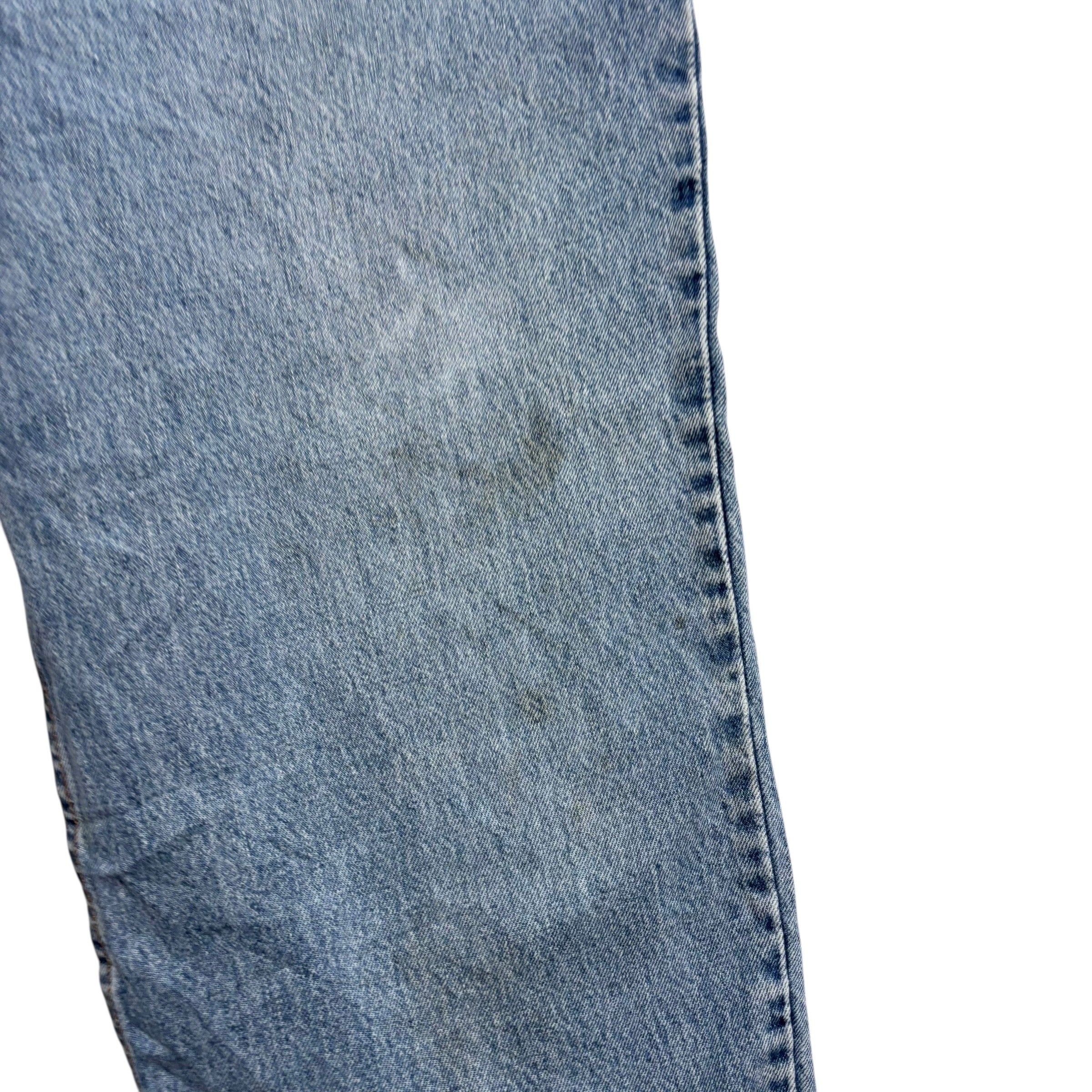 Levis 550 Jeans W42 L30 Mens Light Blue Relaxed Straight Made In USA Vintage (F)