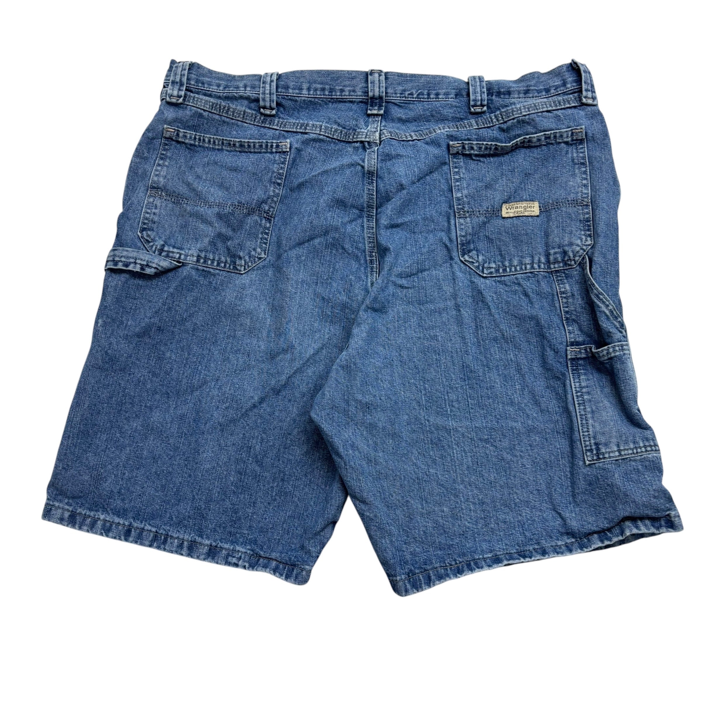 Wrangler Baggy Jorts W42 Mens Mid Blue Denim Shorts Relaxed Fit Carpenter
