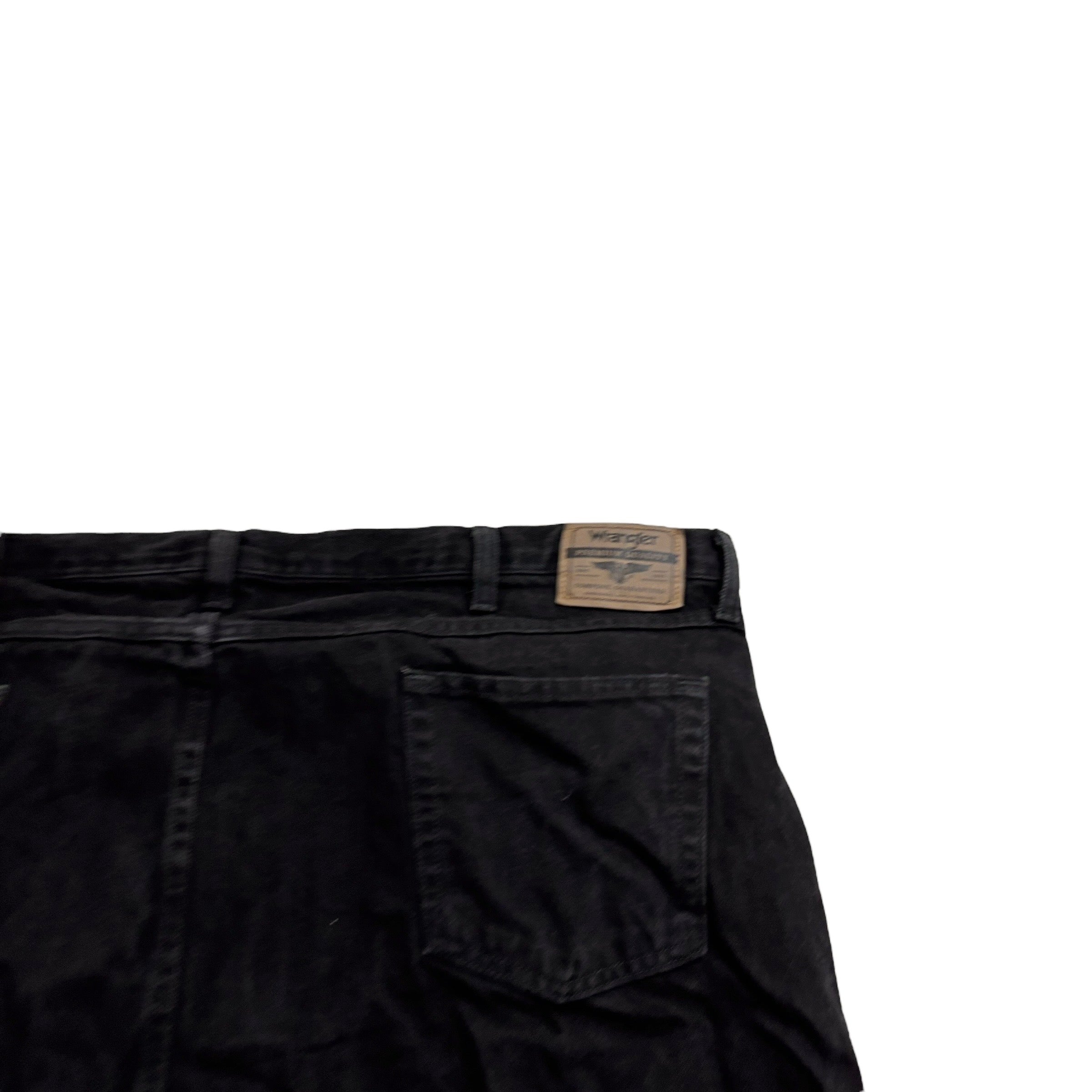 Wrangler Jeans W50 L32 Mens Black Regular Straight Fit Denim (E)
