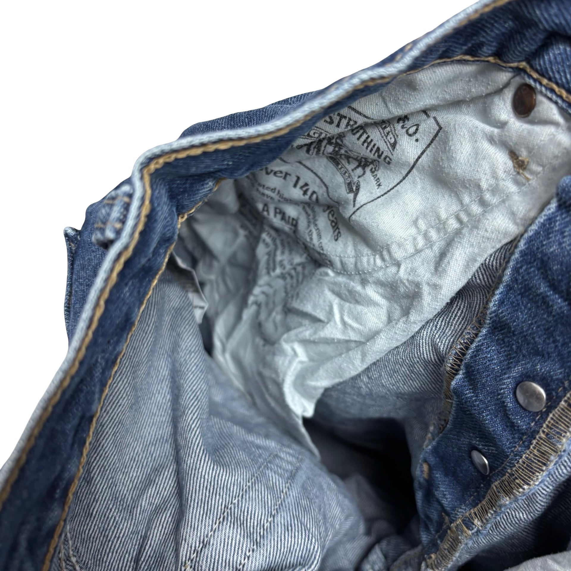 Levis 522 Jeans W29 L30 Mens Mid Blue Regular Tapered Fit Vintage Denim (E)