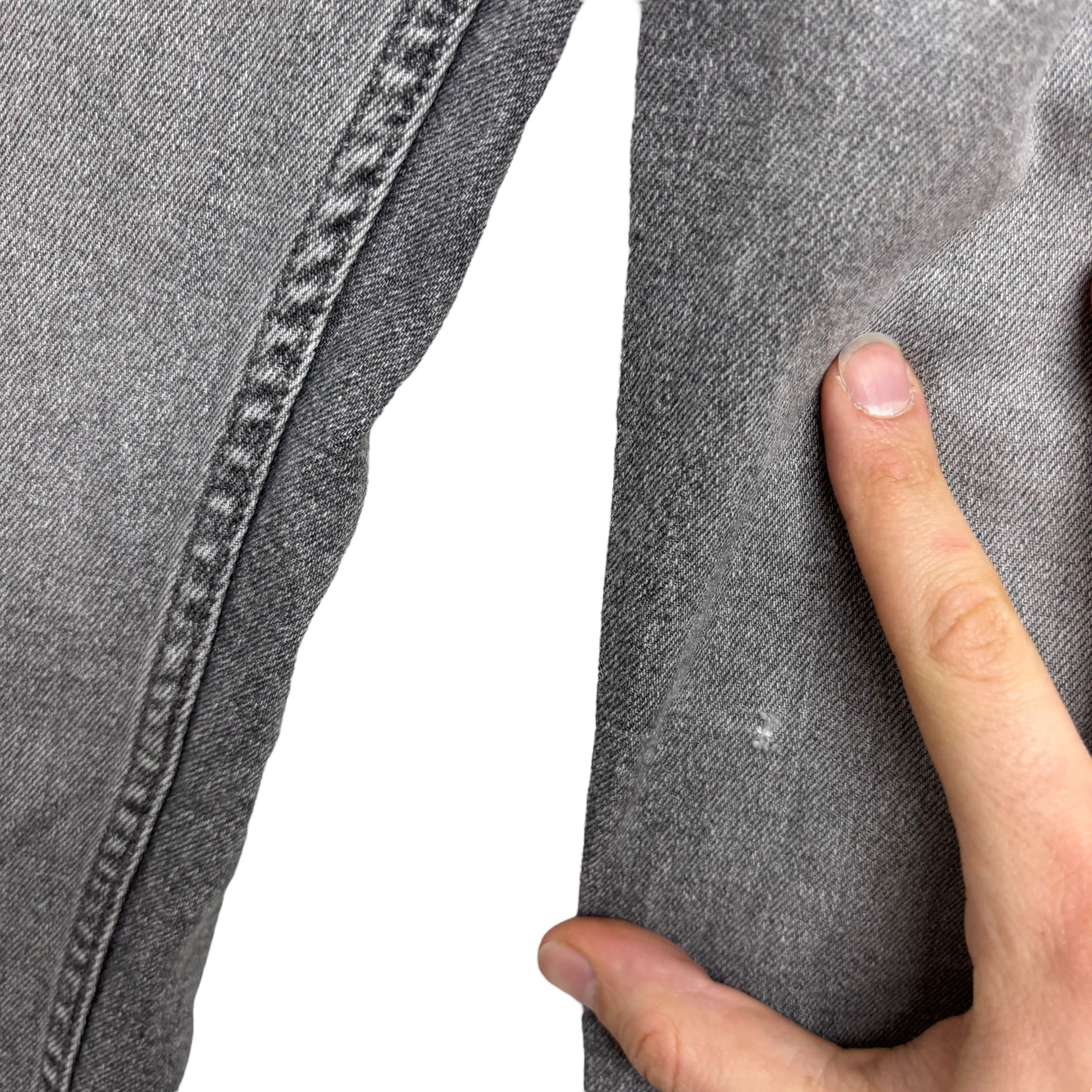 Levis 505 Jeans W32 L32 Mens Grey Regular Straight Fit Stretch Denim