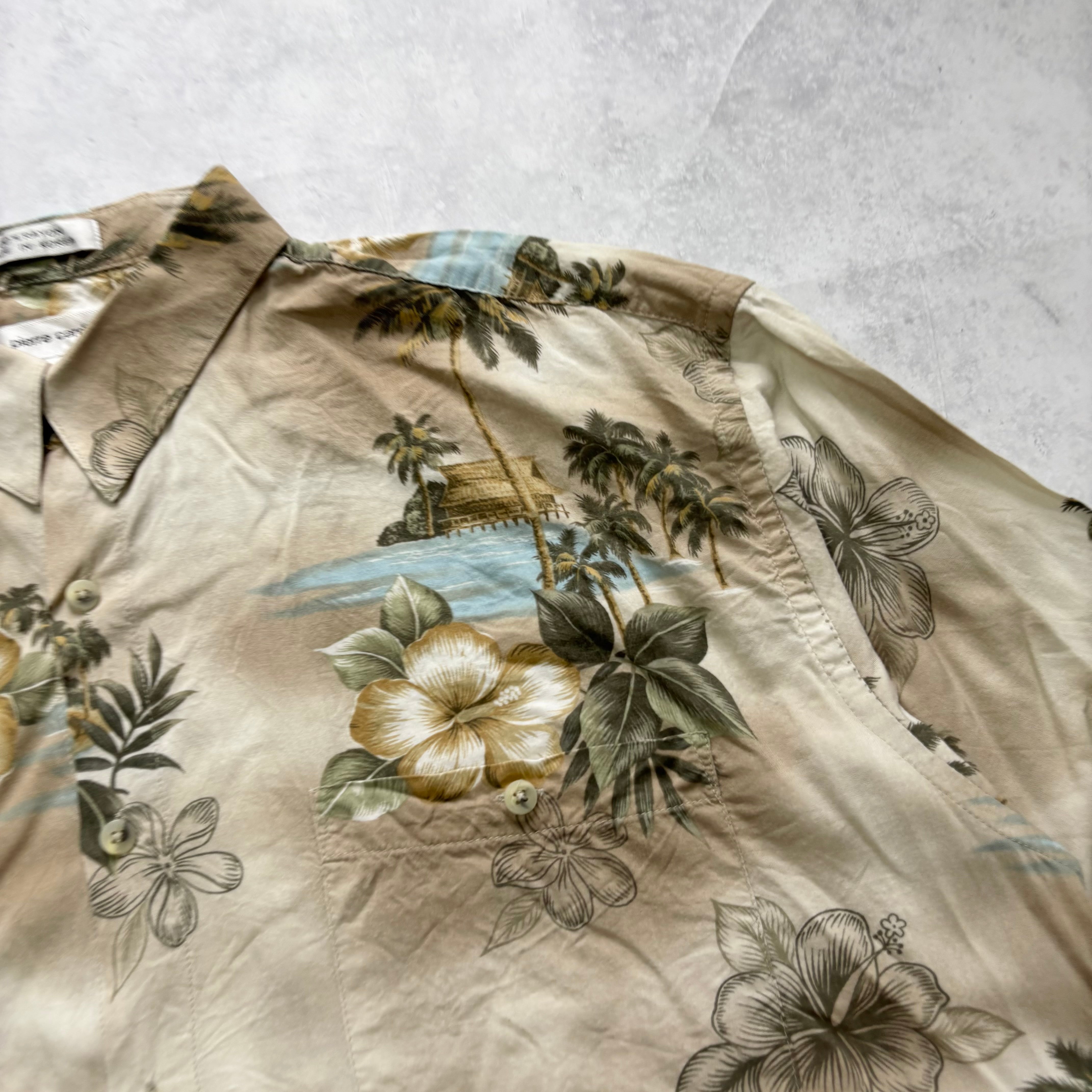 Vintage Hawaiian Shirt Mens XL Floral Aloha Short Sleeve Rayon (E)