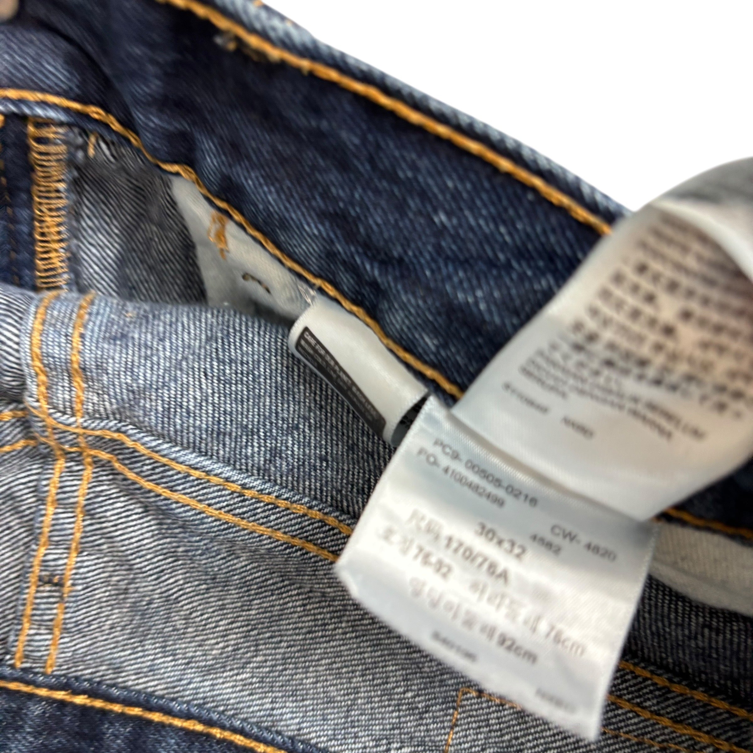 Levis 505 Jeans W30 L32 Mens Dark Blue Regular Straight Fit Denim