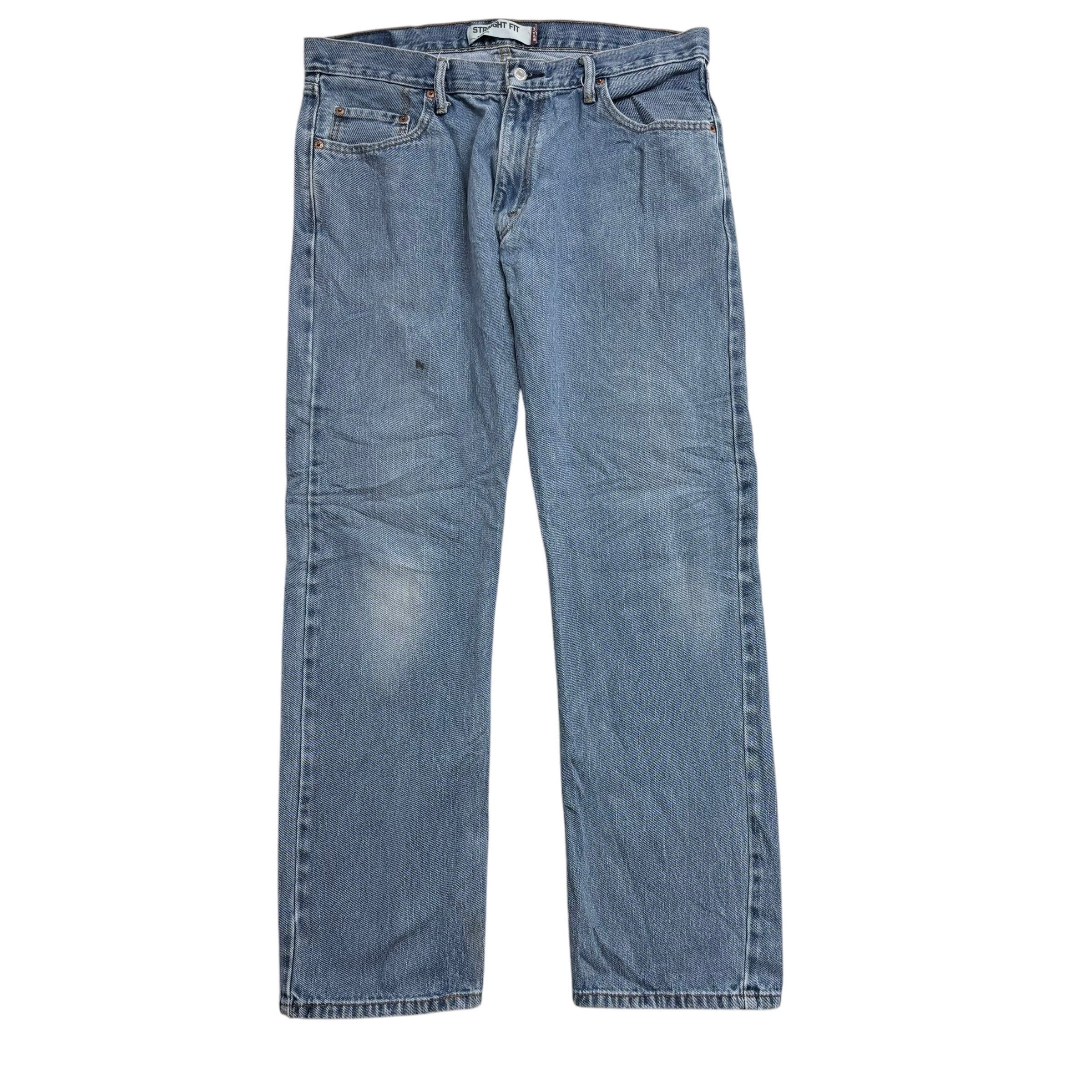 Levis 505 Jeans W36 L32 Mens Light Blue Regular Straight Fit Vintage Denim