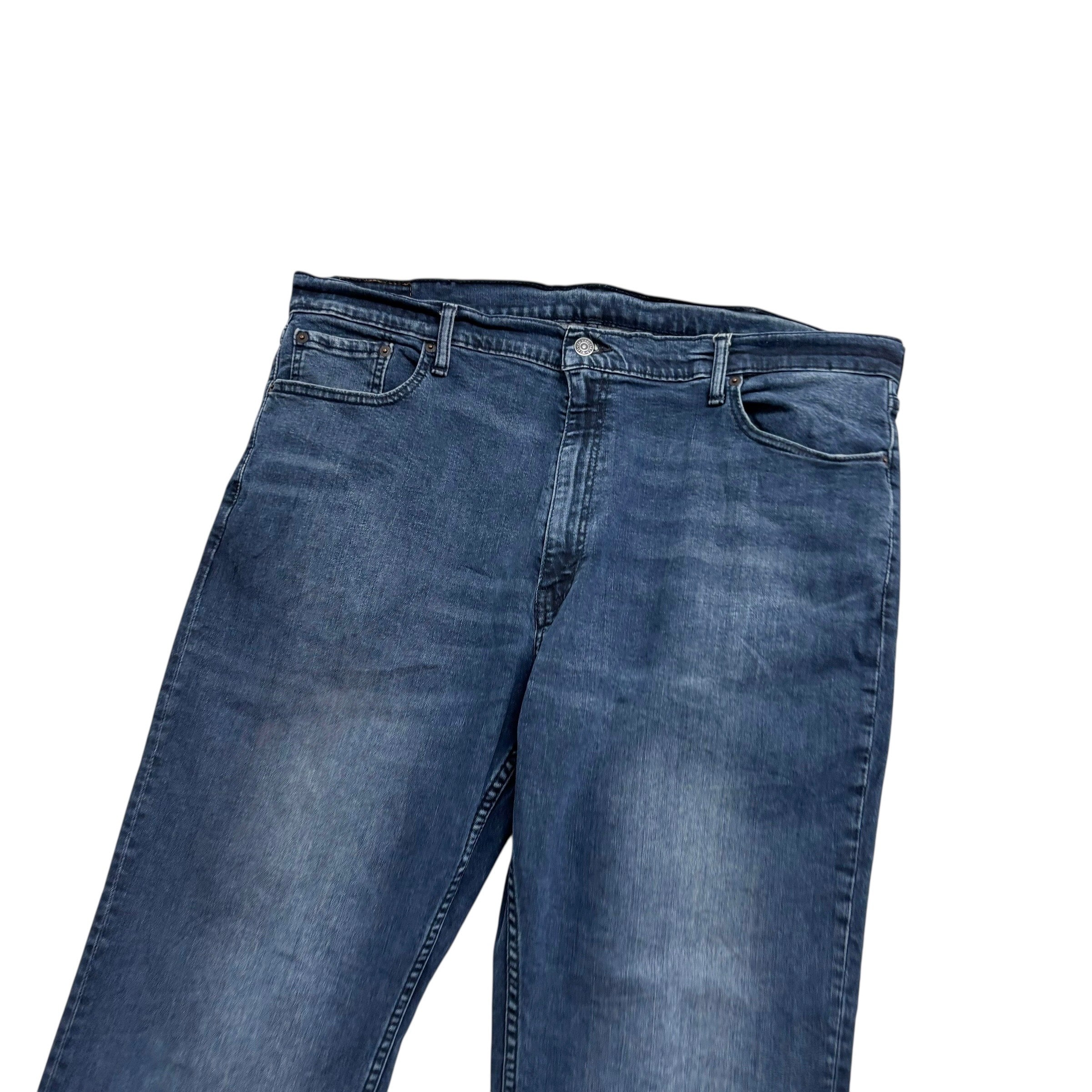Levis 559 Jeans W42 L29 Mens Navy Blue Relaxed Straight Fit Stretch Denim (E)