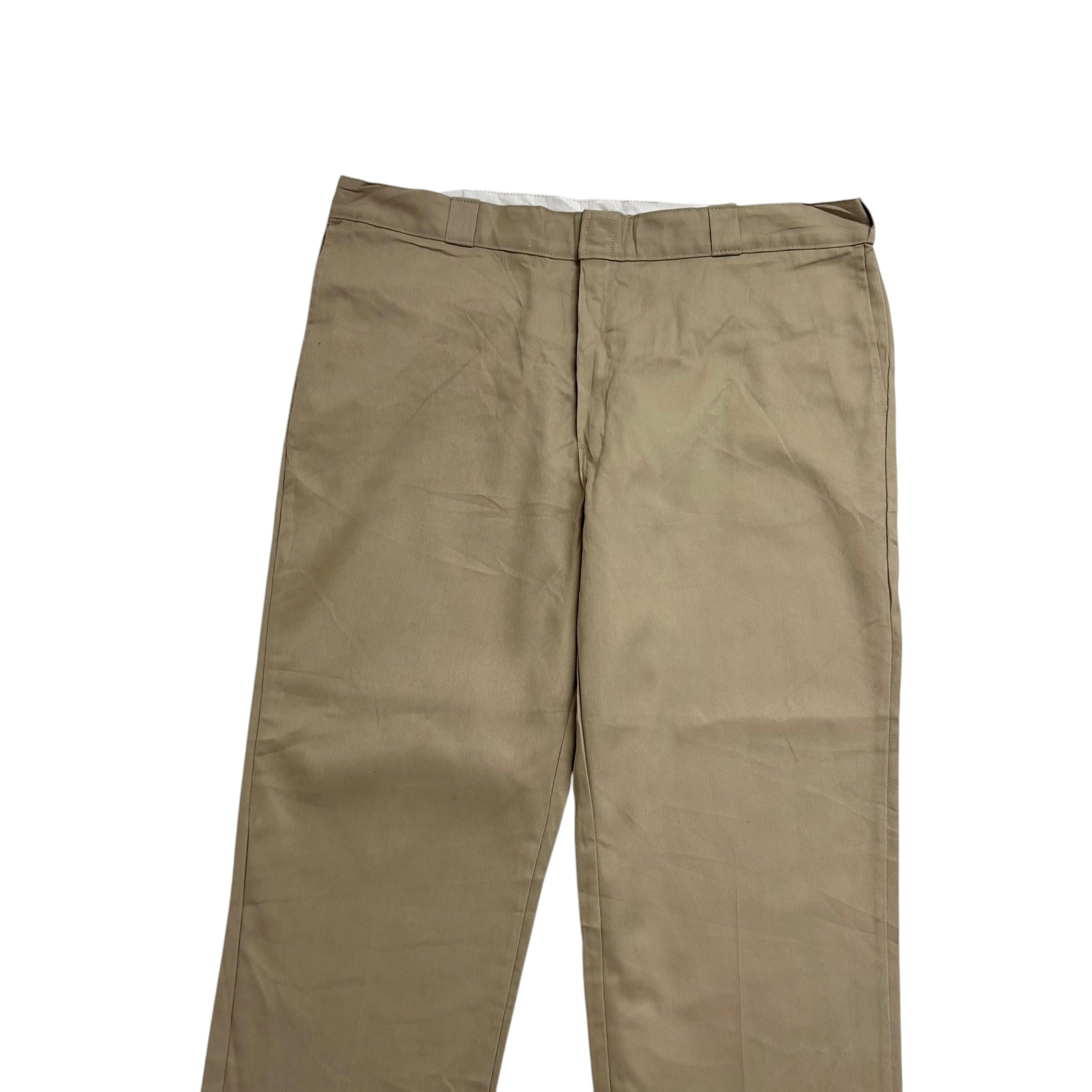 Dickies 874 Trousers W44 L32 Mens Beige Sand Pants Original Straight Workwear