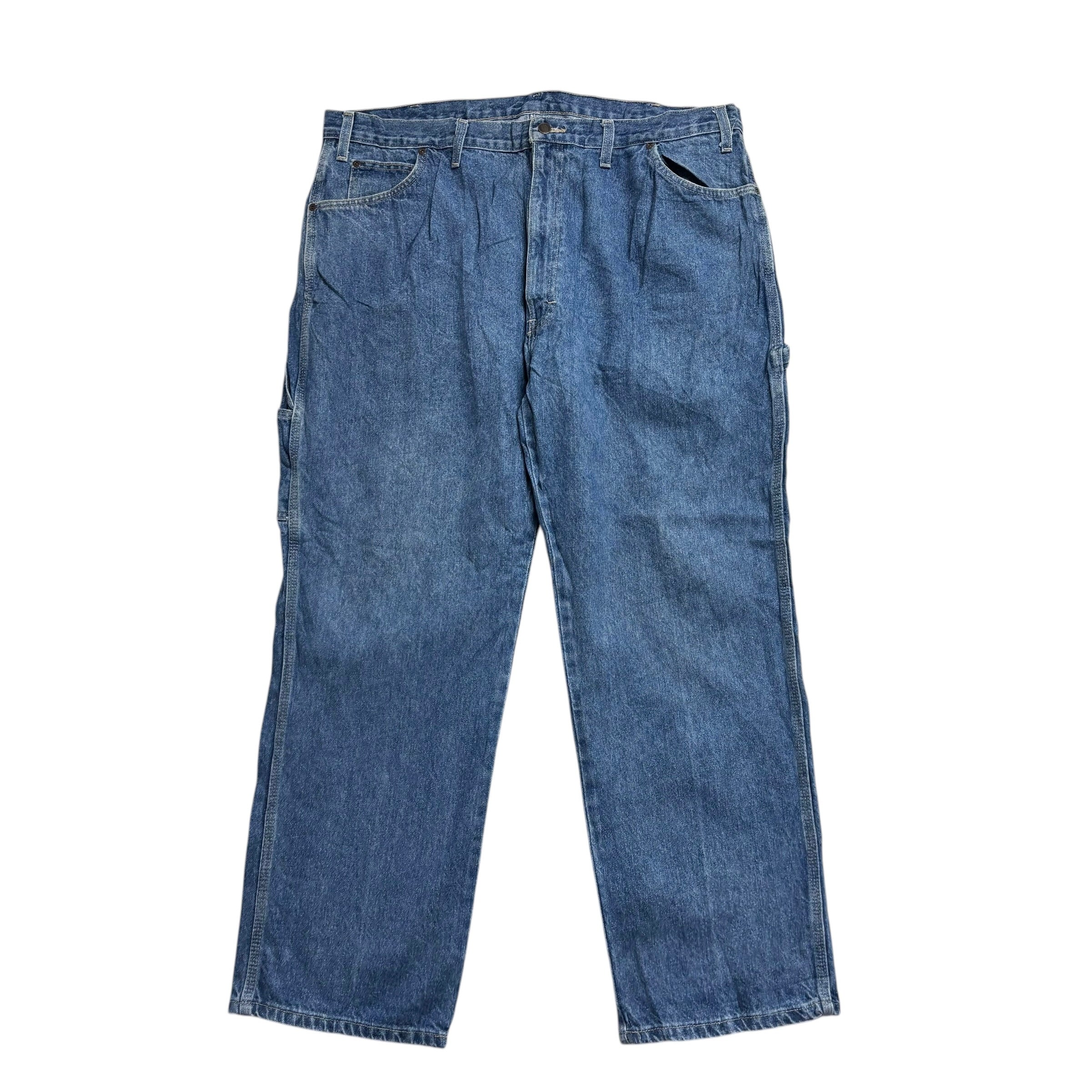 Dickies Carpenter Jeans W42 L32 Mens Mid Blue Relaxed Straight Fit Pants