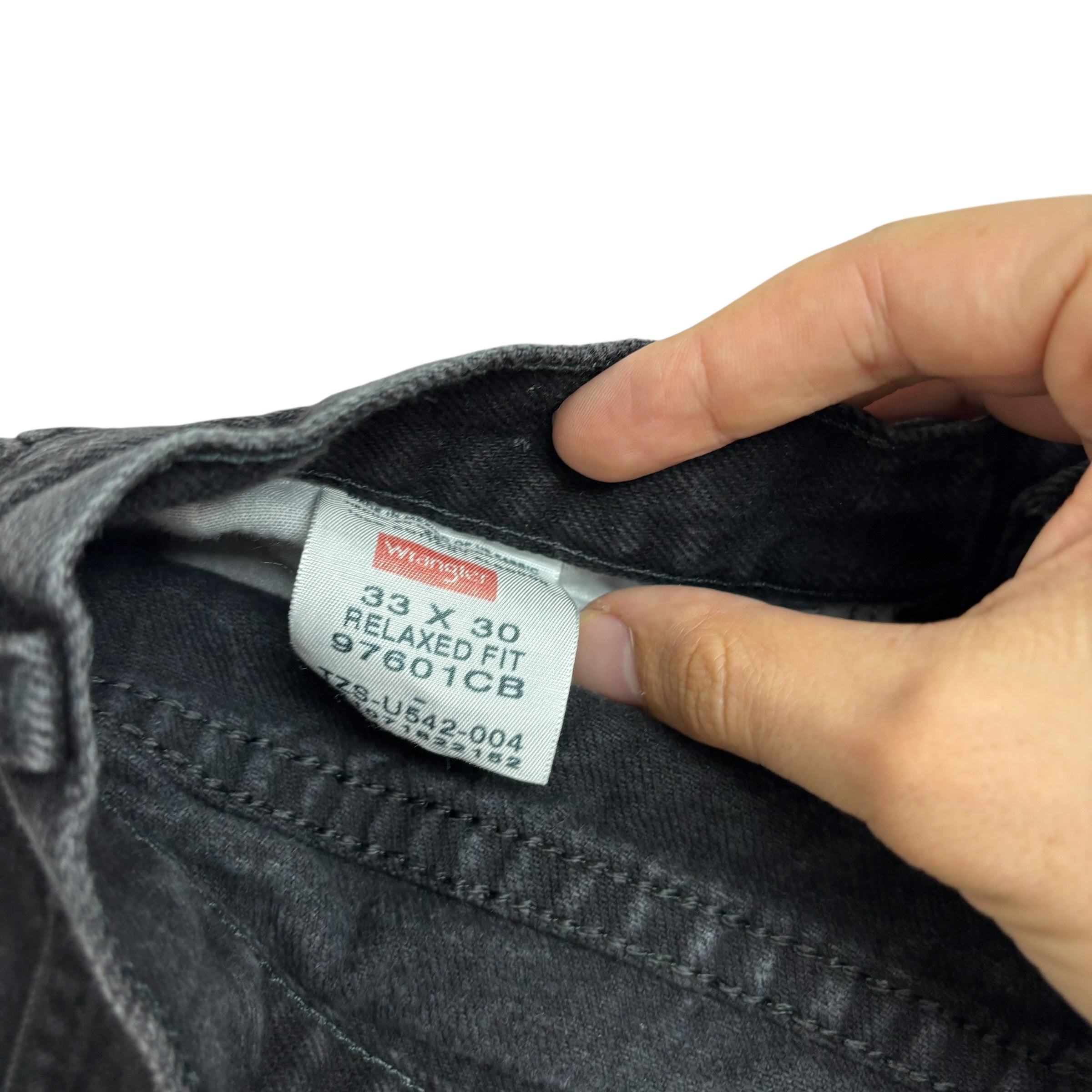 Wrangler Jeans W32 L30 Mens Black Relaxed Straight Fit Baggy Denim (E)