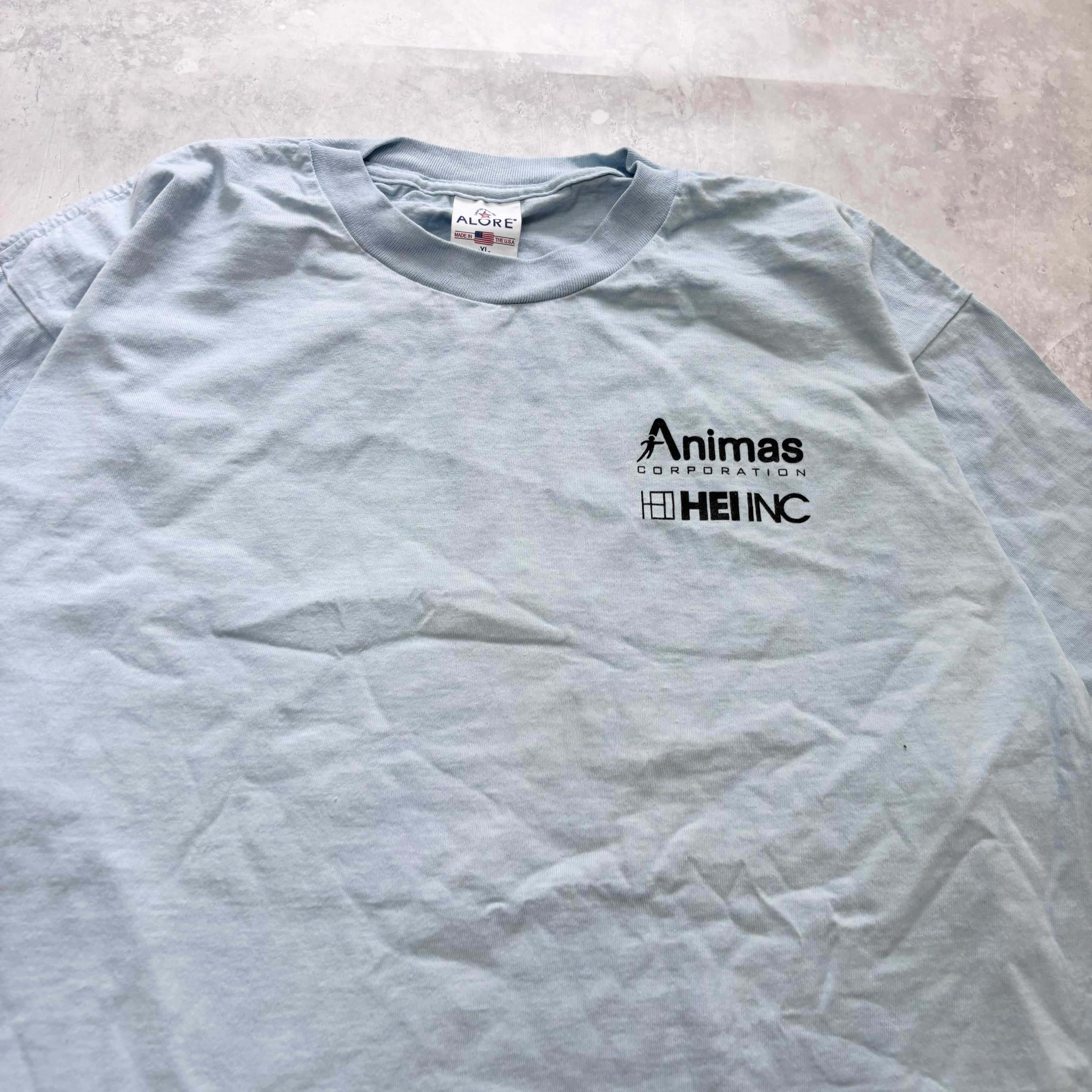 Vintage T Shirt Mens XL Blue Single Stitch Graphic Print 90s USA (E)