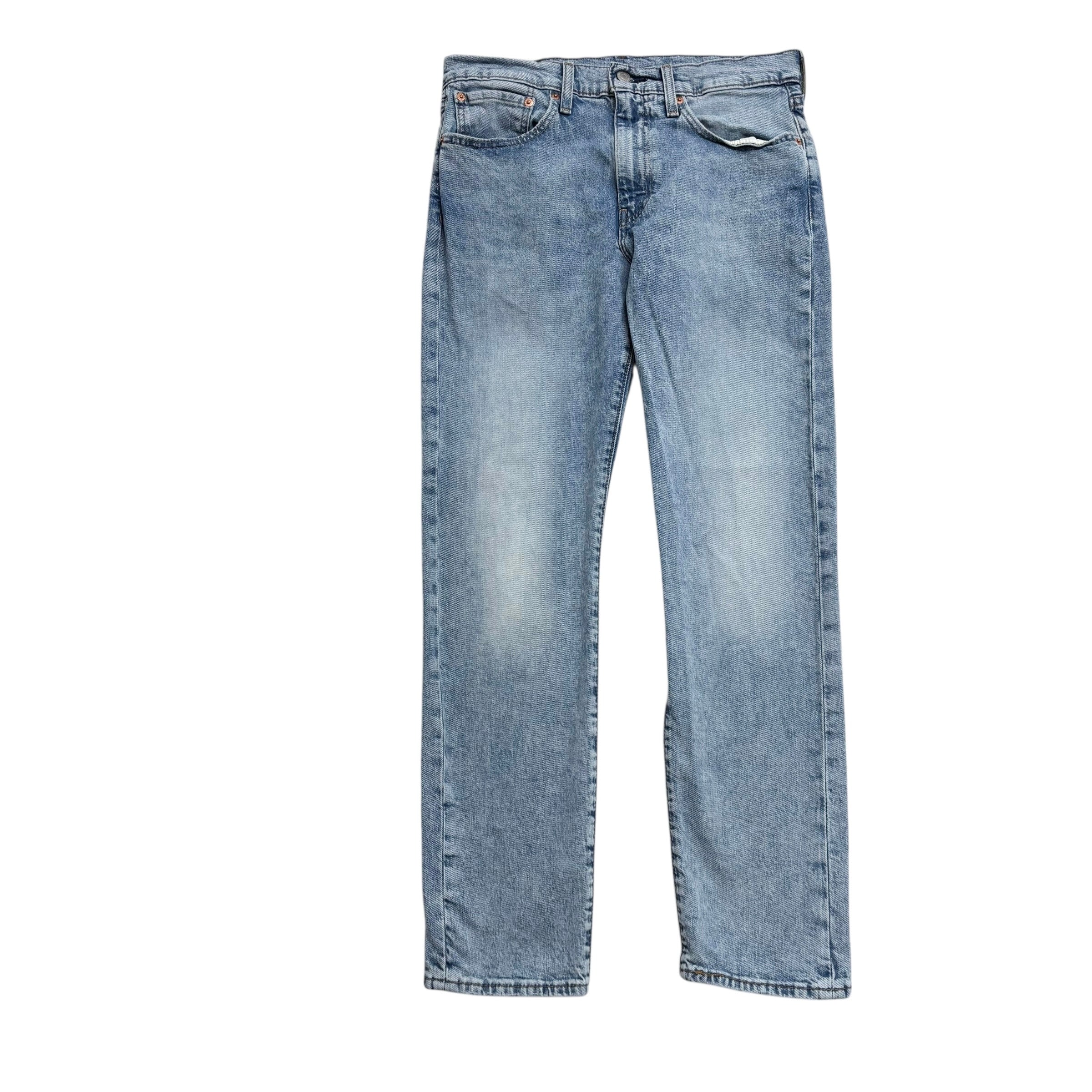 Levis 502 Jeans W32 L32 Mens Light Blue Regular Tapered Fit Stretch Denim (E)