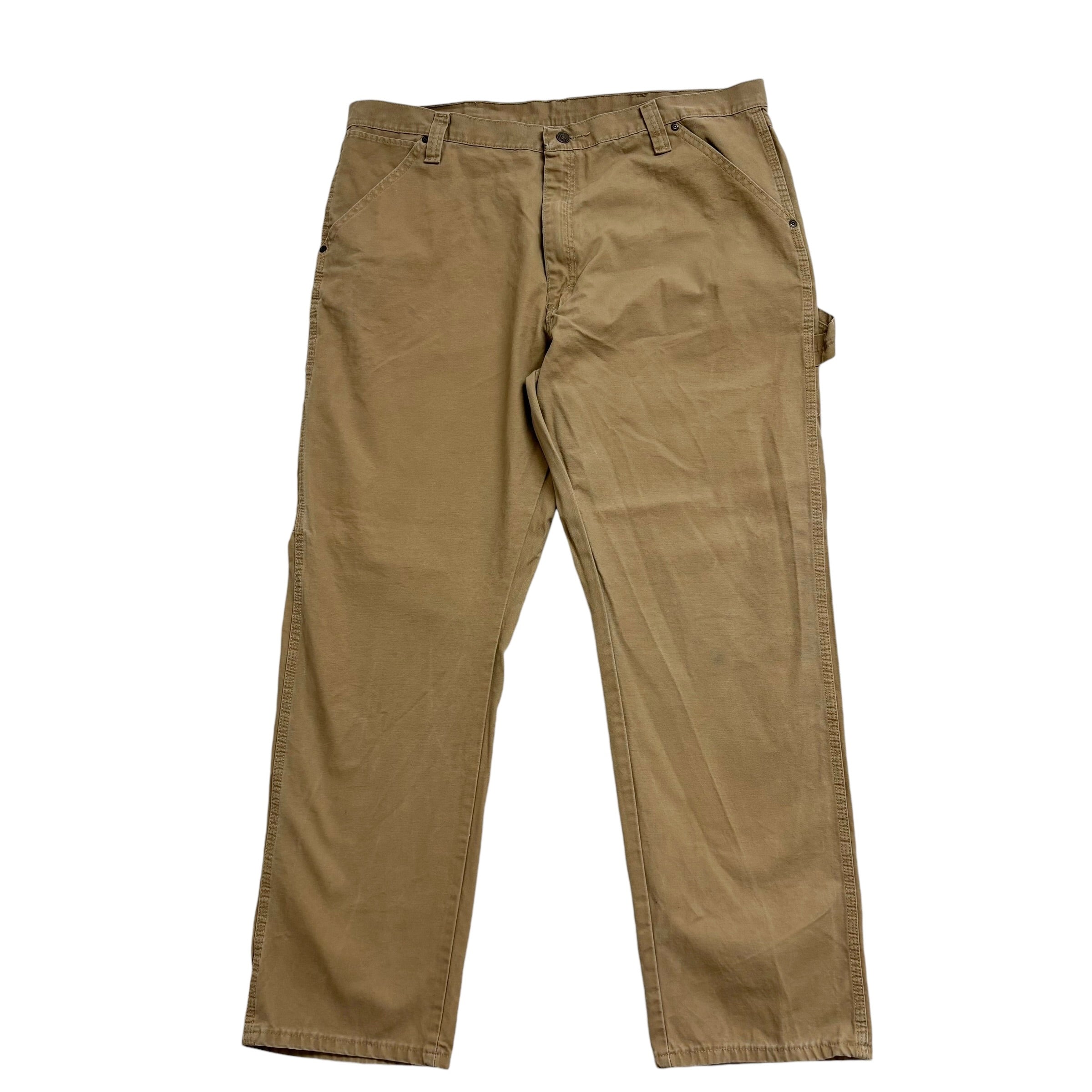 Wrangler Carpenter Pants W40 L32 Mens Brown Tan Baggy Relaxed Straight Fit