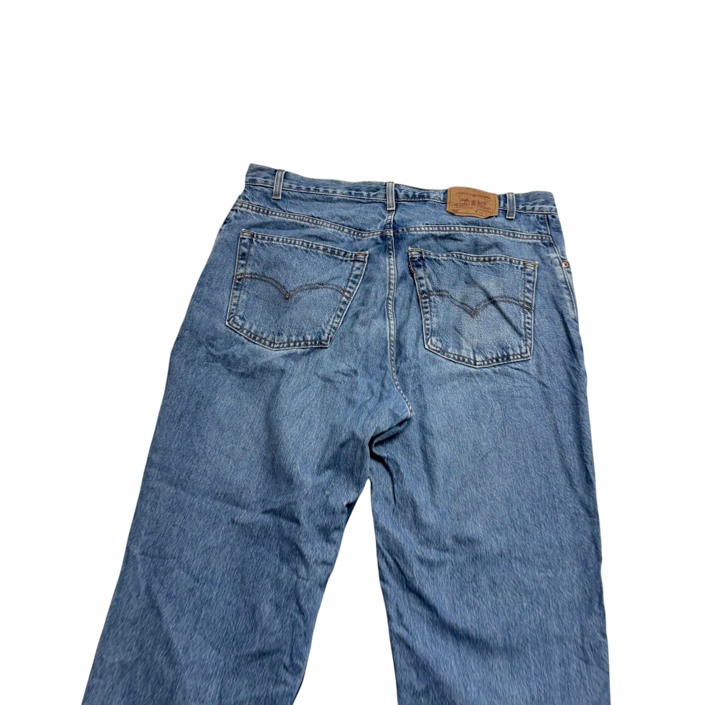 Levis 560 Jeans W38 L30 Mens Light Blue Relaxed Tapered Fit Vintage Denim