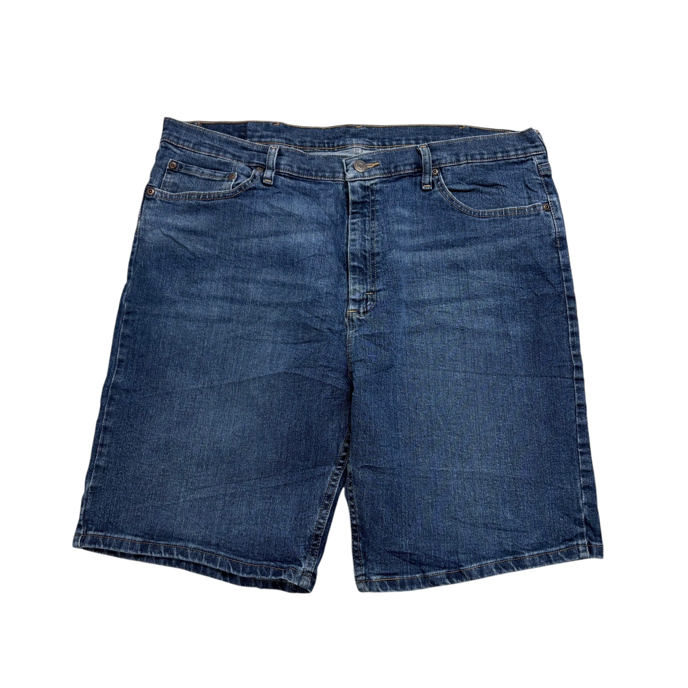 Wrangler Baggy Jorts W38 Mens Denim Shorts Mid Blue Relaxed Fit Stretch (E)