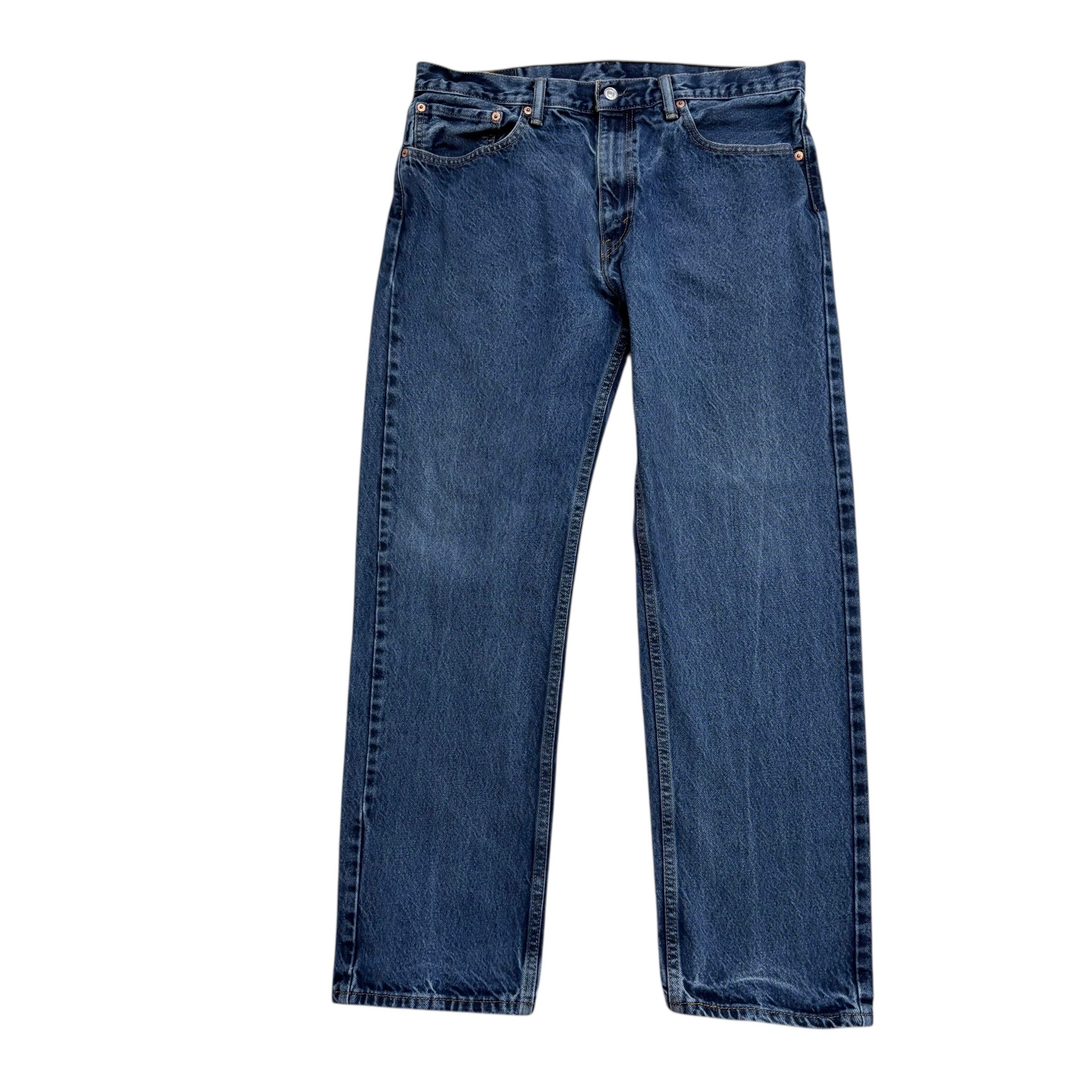 Levis 505 Jeans W36 L32 Mens Mid Blue Regular Straight Fit Denim