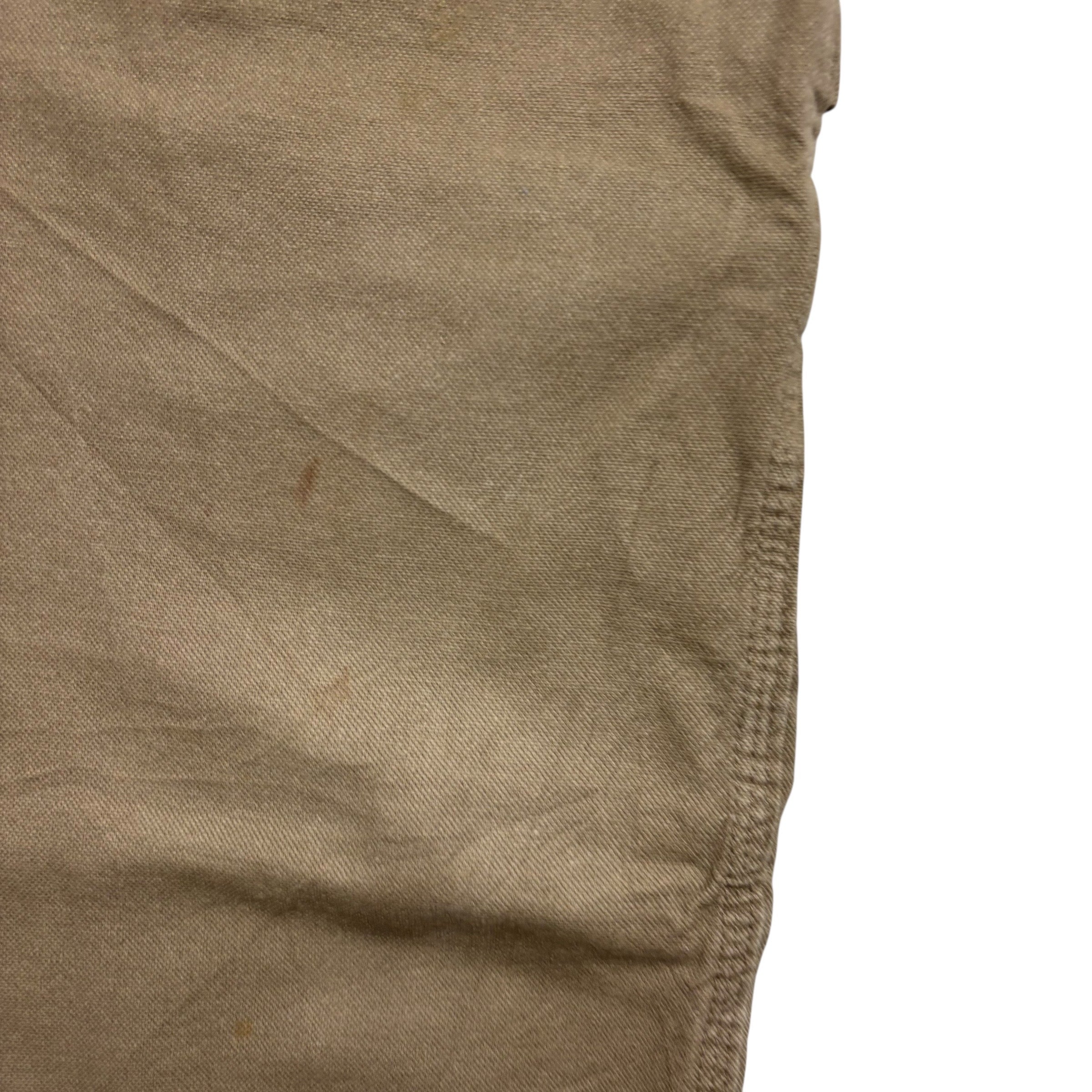 Wrangler Carpenter Pants W46 L30 Mens Beige Relaxed Straight Fit Stretch