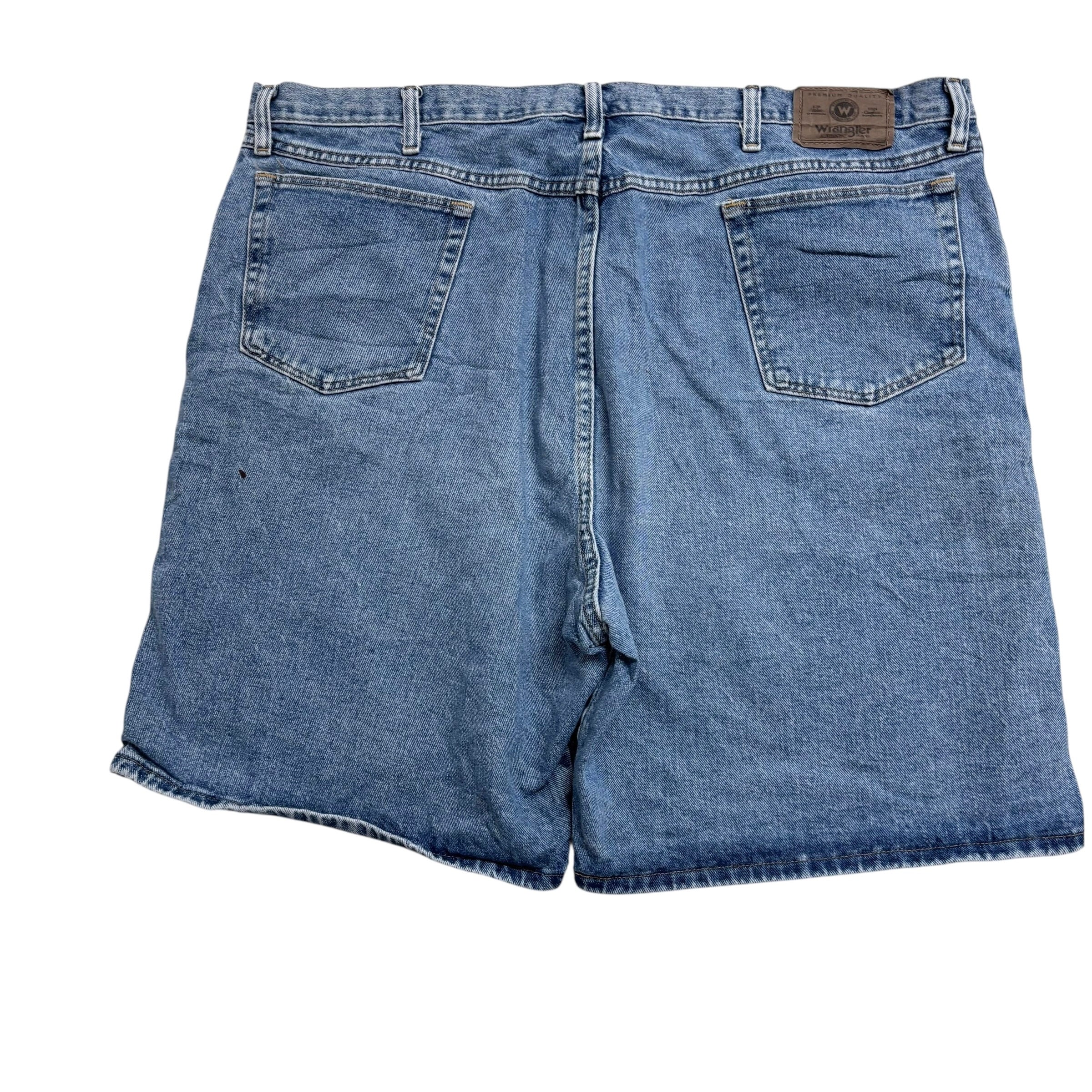 Vintage Wrangler Baggy Jorts W44 Mens Denim Shorts Mid Blue Relaxed Fit