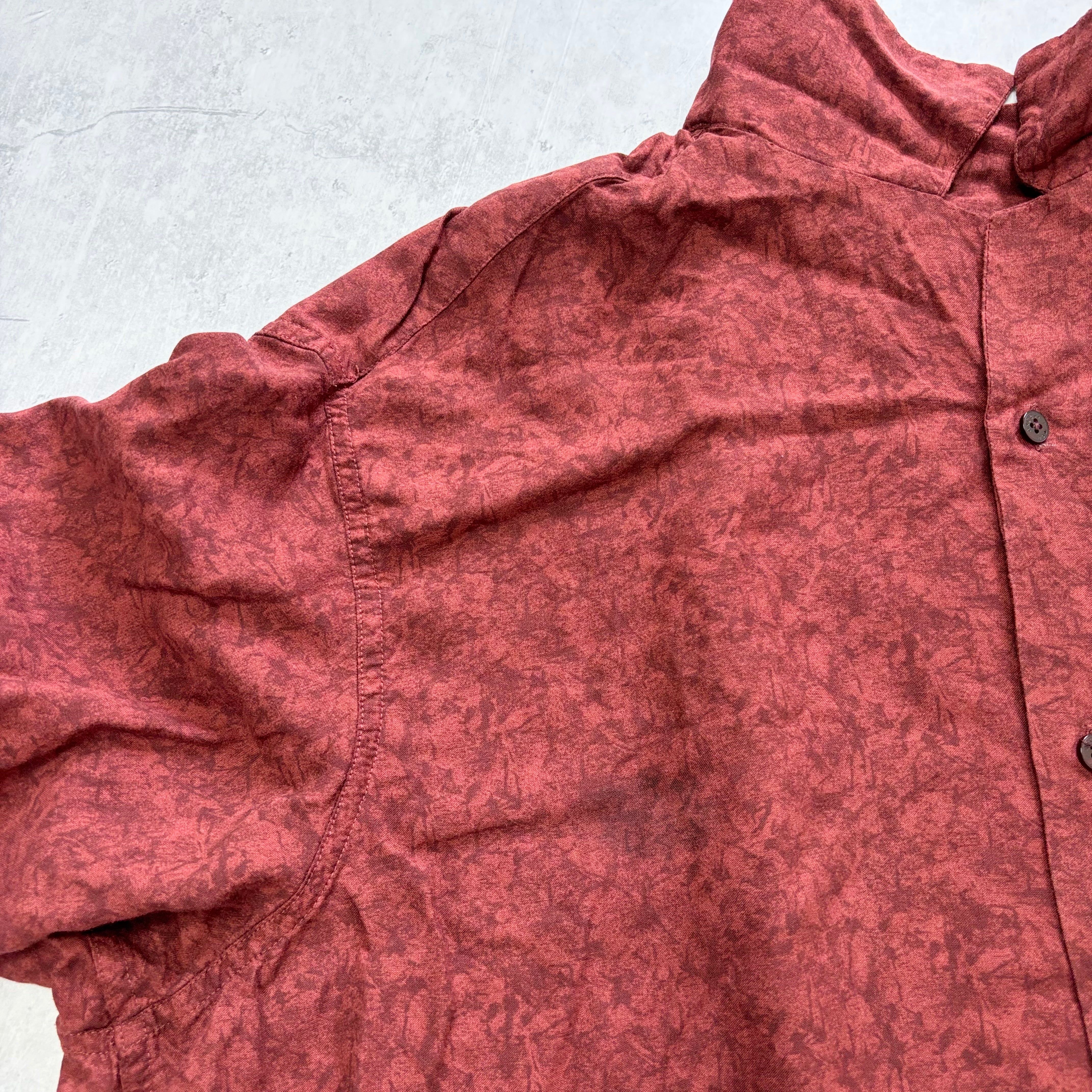 Hawaiian Shirt Mens XL Red Floral Aloha Short Sleeve Rayon (F)