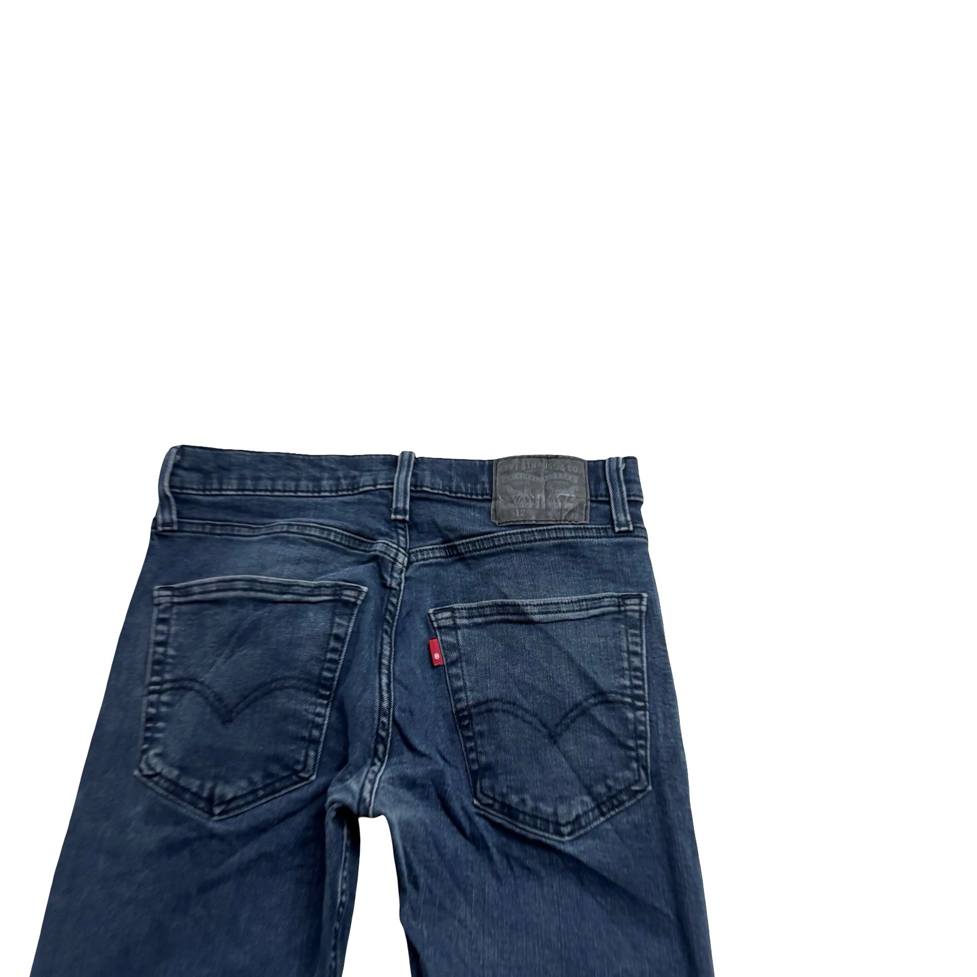 Levis 512 Jeans W30 L31 Mens Navy Blue Slim Tapered Fit Stretch Denim (E)