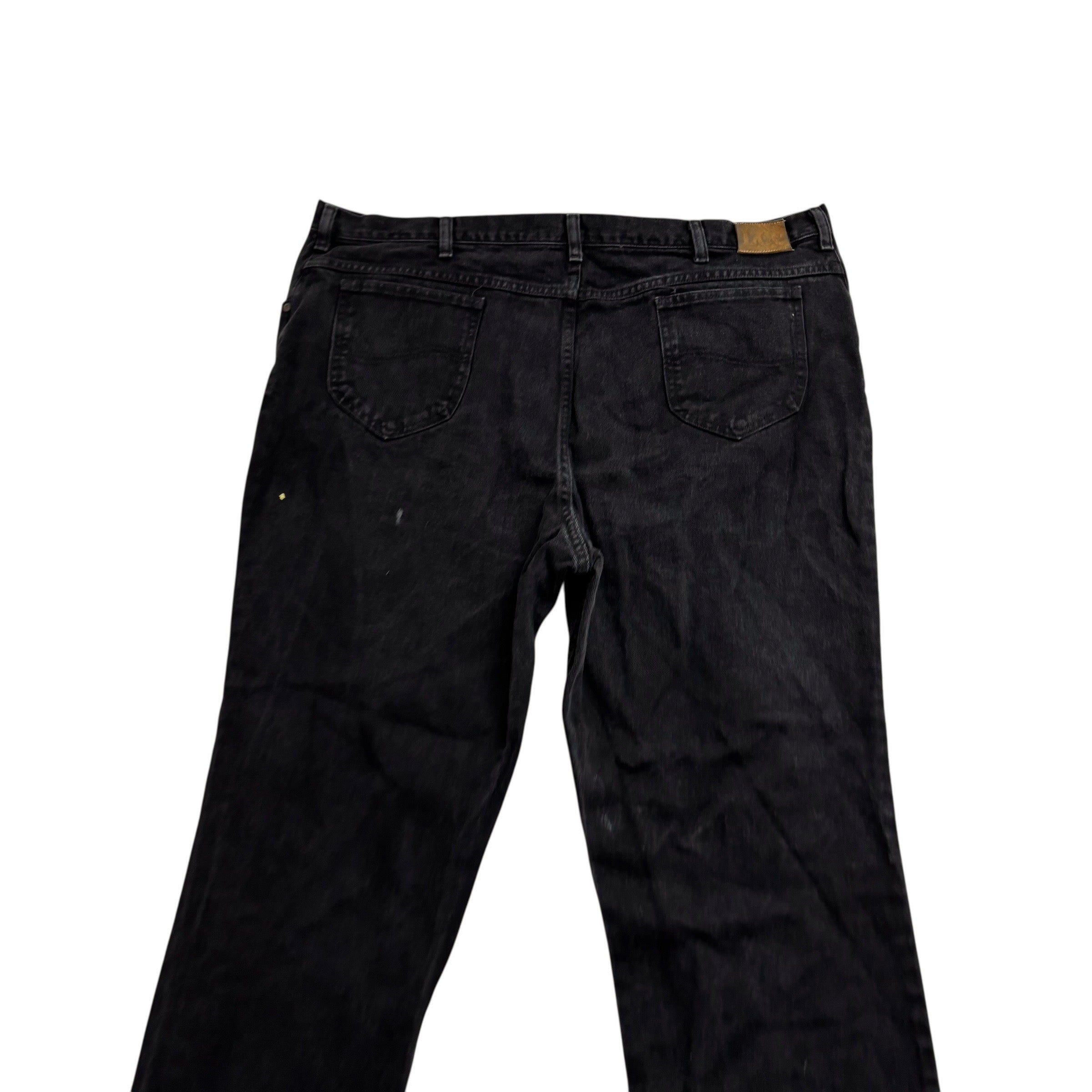 Lee Jeans W44 L34 Mens Black Relaxed Straight Fit Vintage Denim
